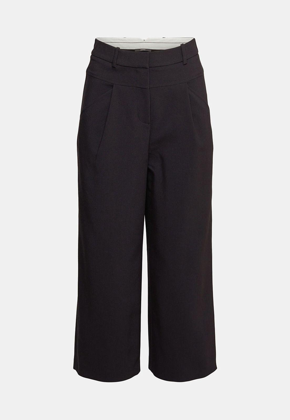 Pantalón Culotte Con Cintura Alta Mujer Esprit-3
