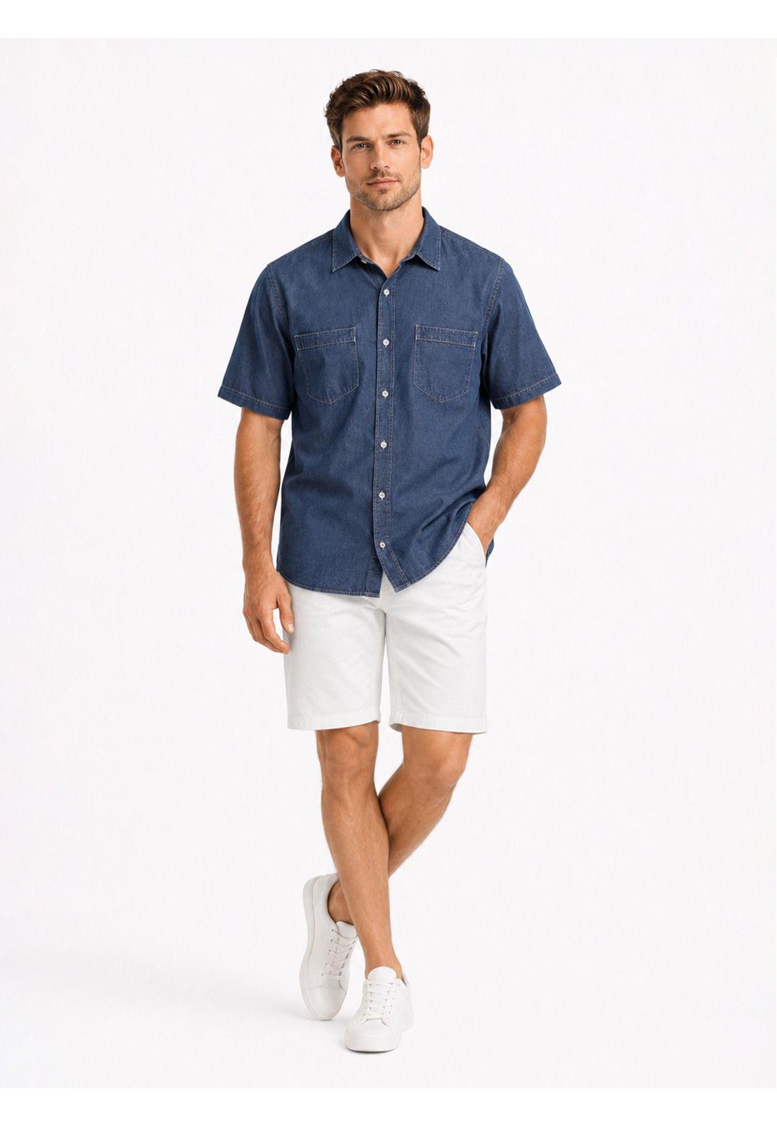 Camisa Denim Regular Fit Azul Arrow CM34063AZ-3