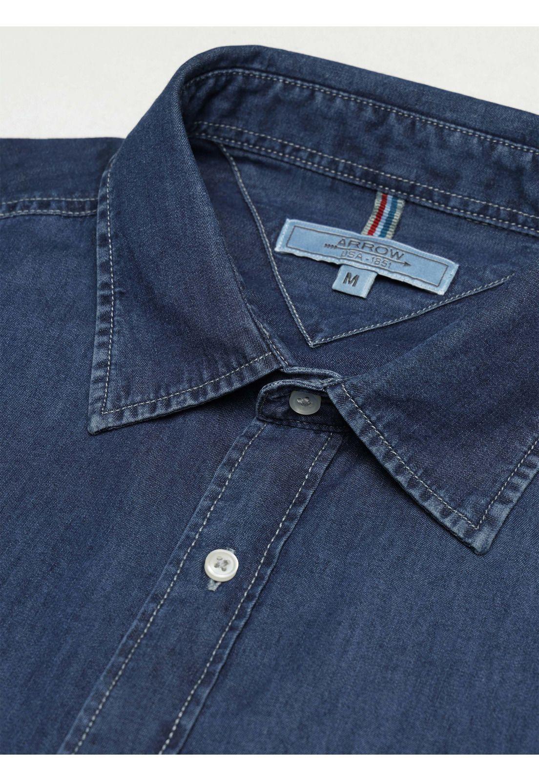 Camisa Denim Regular Fit Azul Arrow CM34063AZ-4