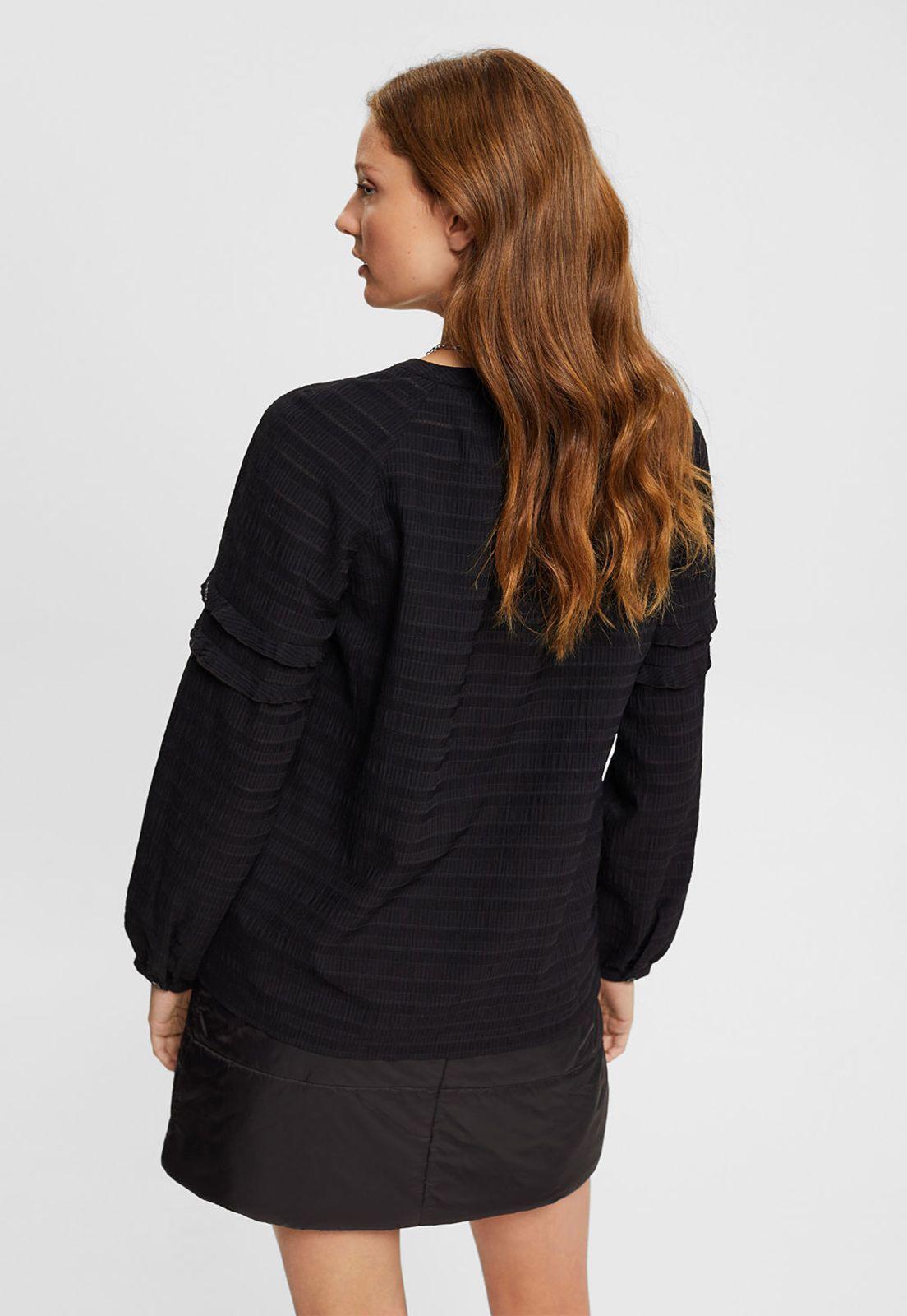 Blusa Con Textura Y Volantes Mujer Esprit-1
