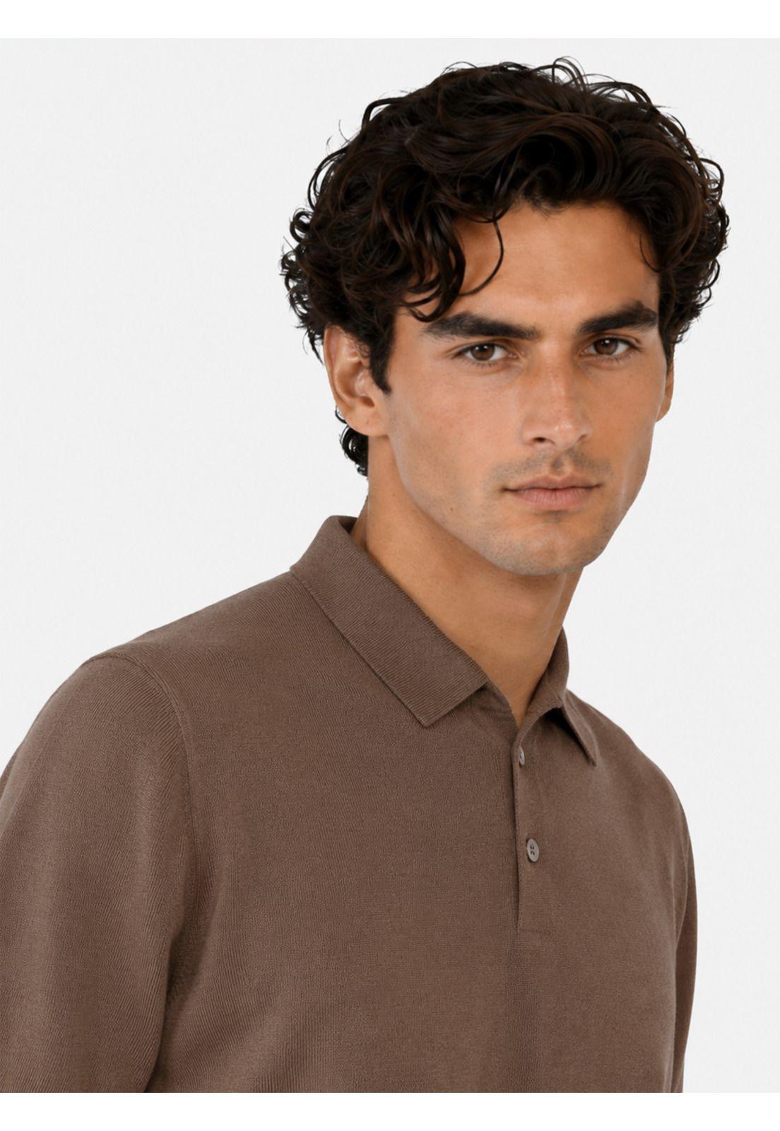 Polera Tejida Regular Fit Café Arrow PO34045CA-2