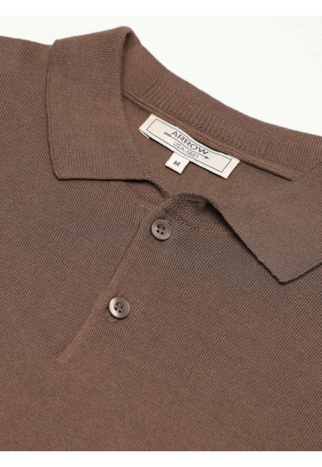 Polera Tejida Regular Fit Café Arrow PO34045CA-4