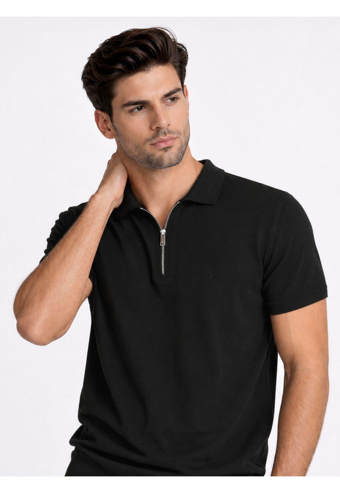 Polera tejida Lisa Regular Fit Negro Piero Butti PBDVK56NE-2