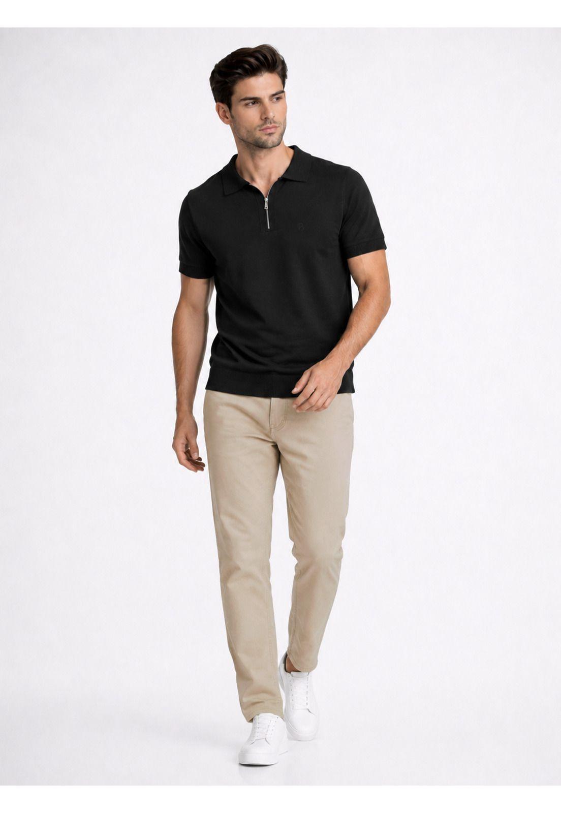 Polera tejida Lisa Regular Fit Negro Piero Butti PBDVK56NE-3