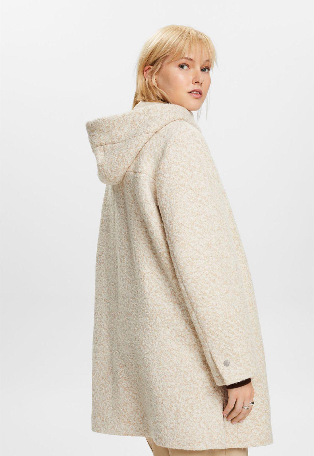 Abrigo De Rizo Con Capucha Mujer Esprit 093EE1G326-1