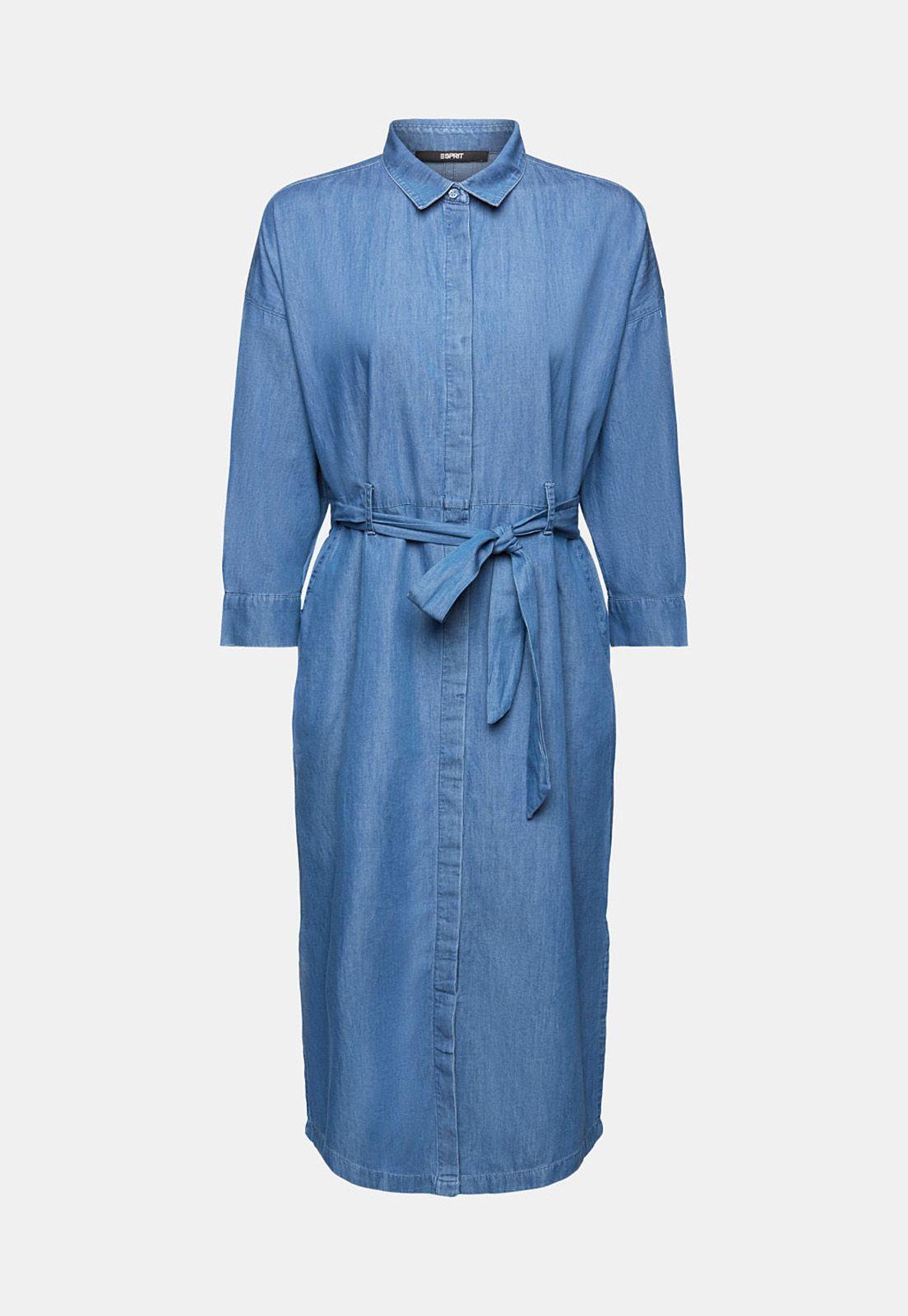 Vestido Midi De Mezclilla Con Lazo Mujer Esprit-3