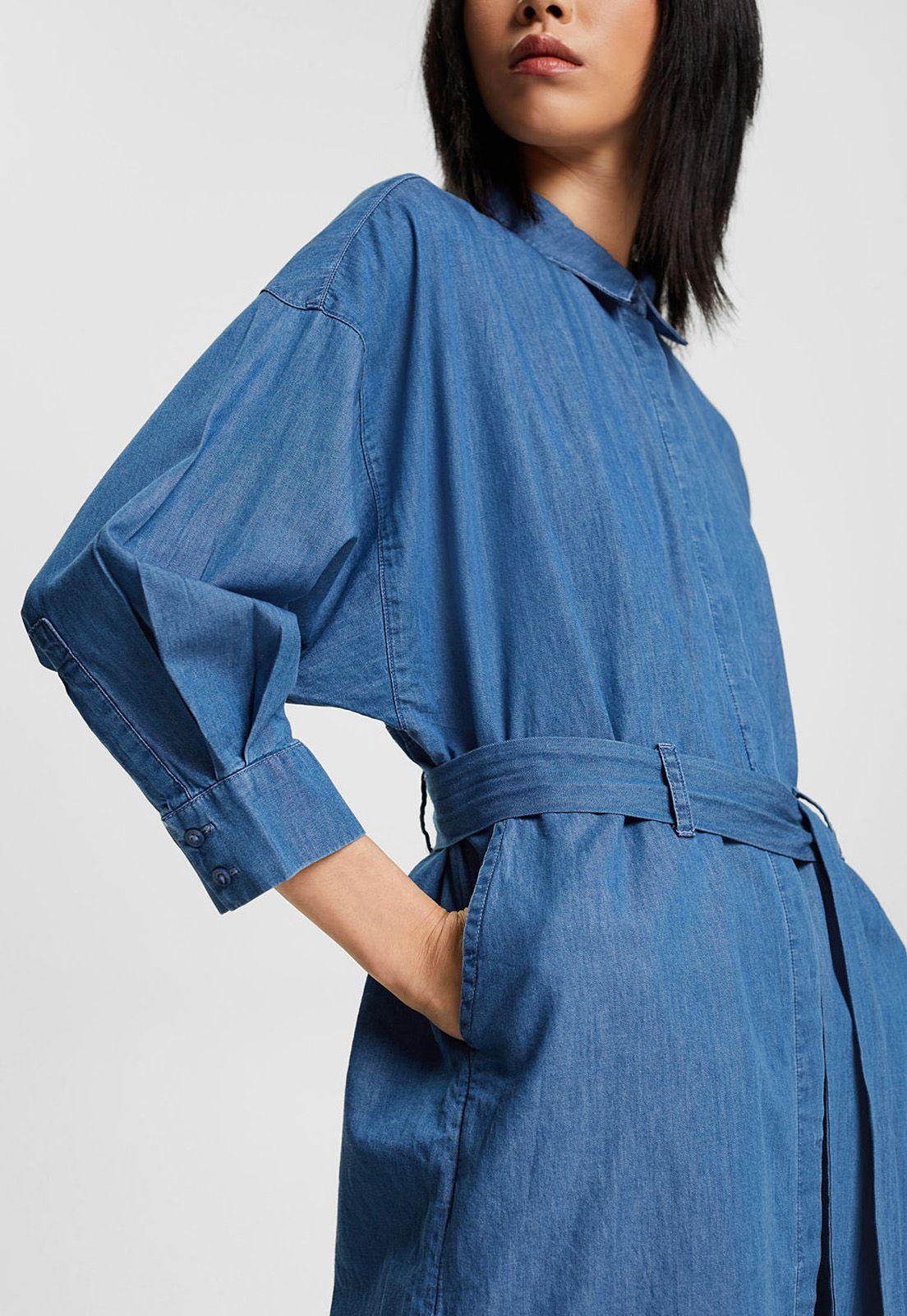 Vestido Midi De Mezclilla Con Lazo Mujer Esprit-2