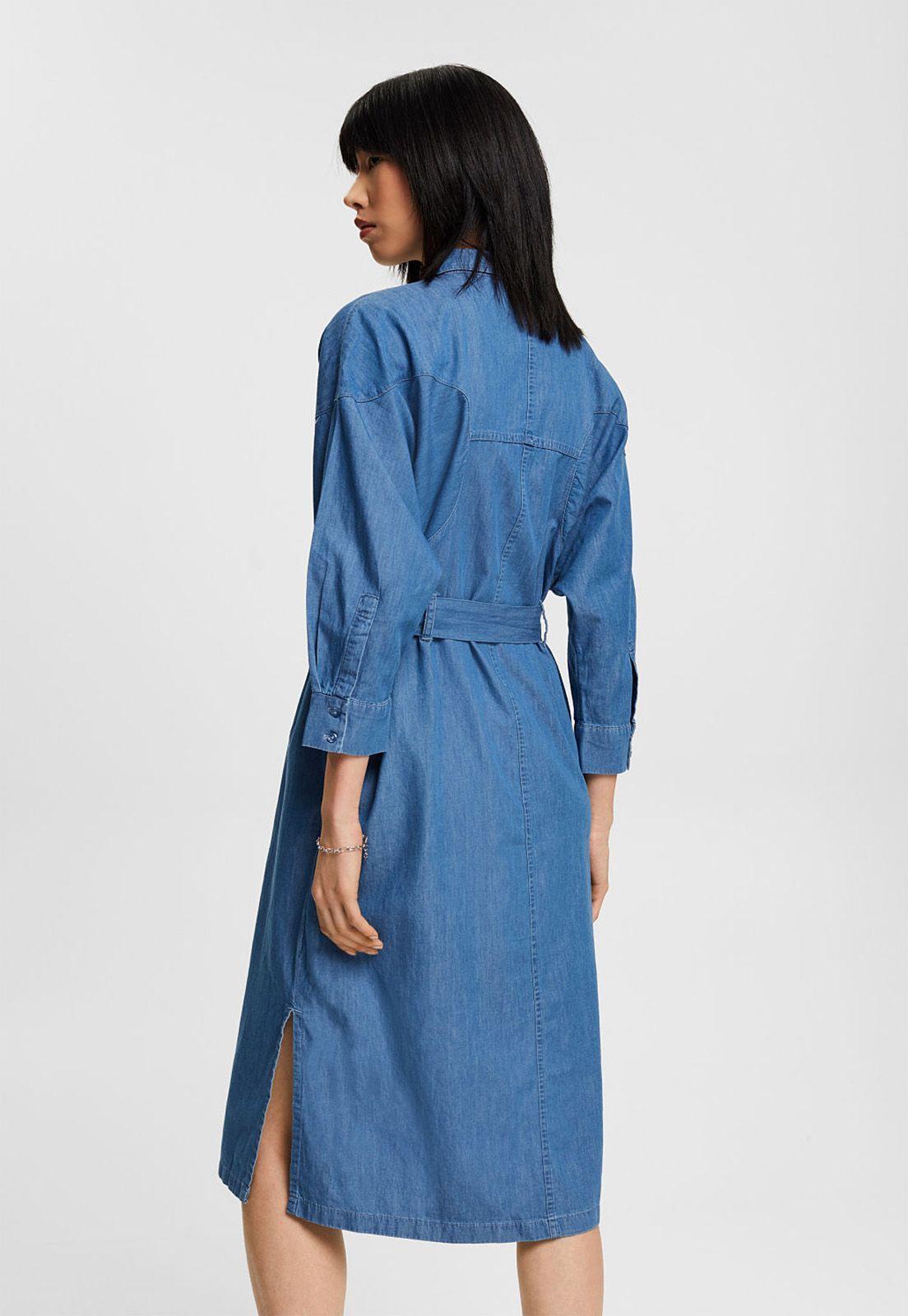 Vestido Midi De Mezclilla Con Lazo Mujer Esprit-1