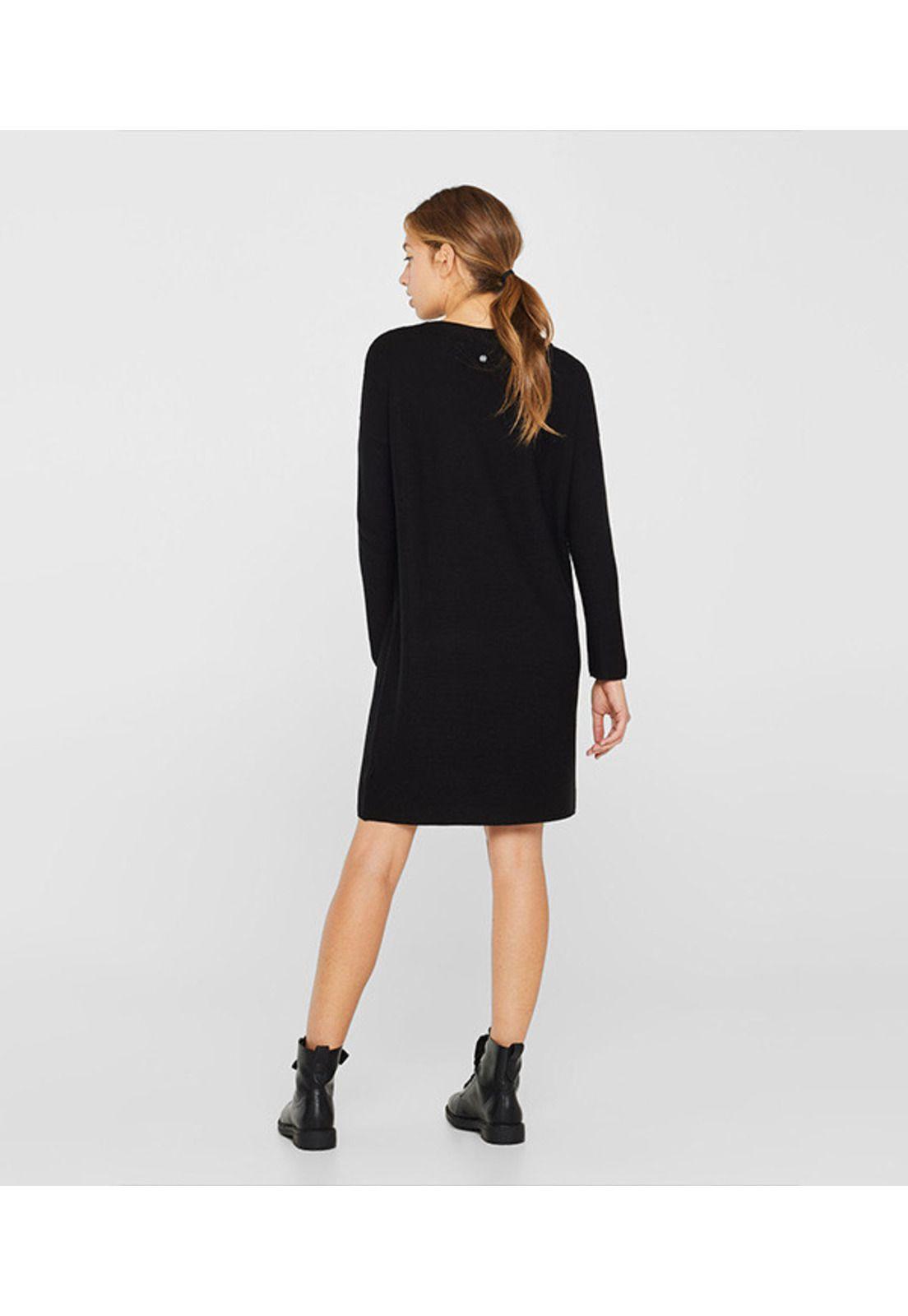 Vestido de punto con textura de canalé-6