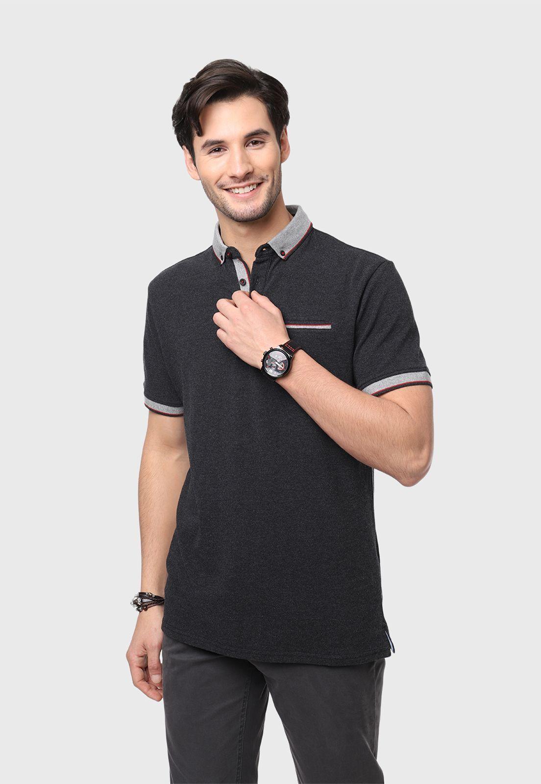 Polera Pique Manga Corta Guy Laroche-0