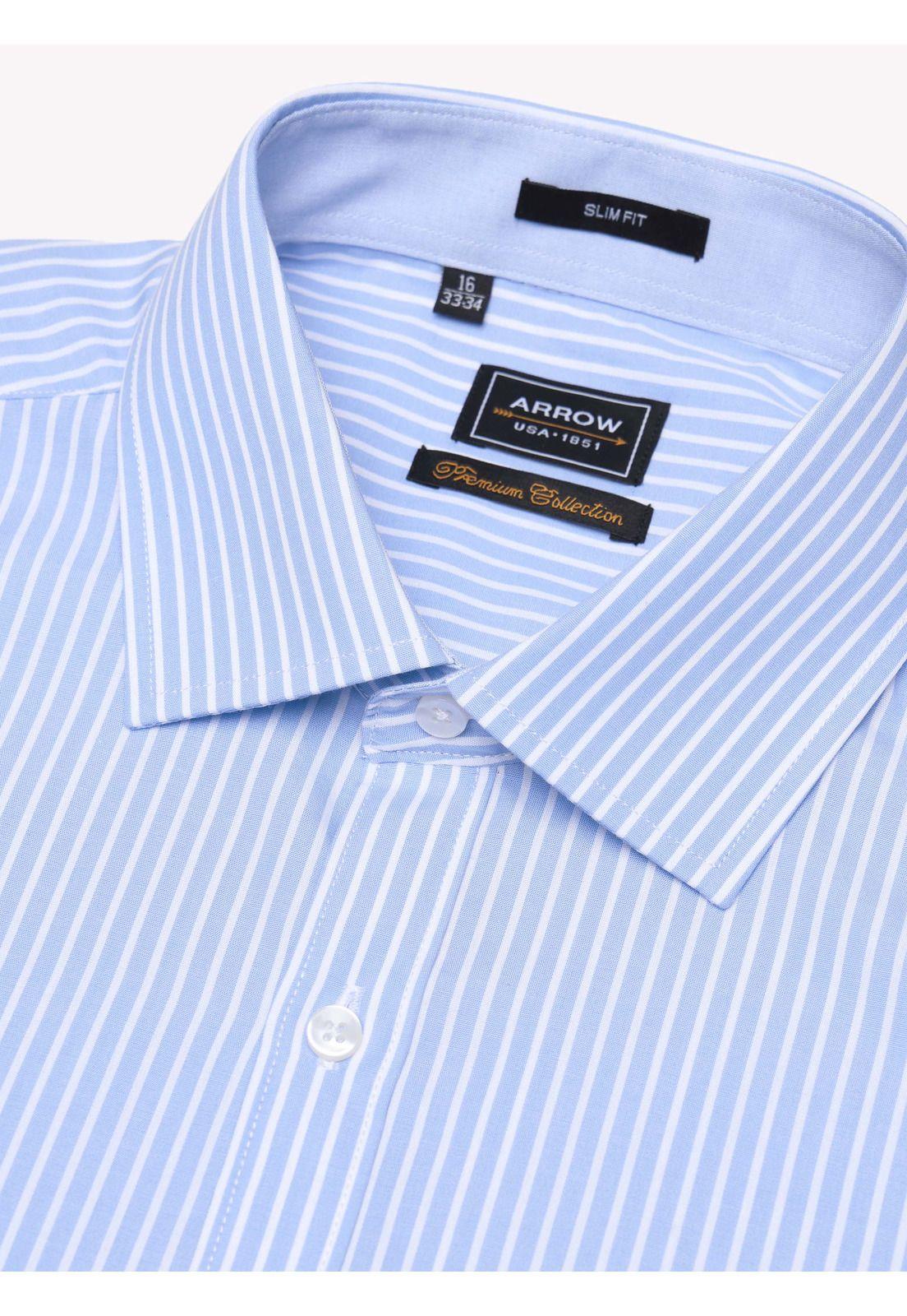 Camisa Formal Rayas Slim Fit Celeste Arrow ARM0622CE-4