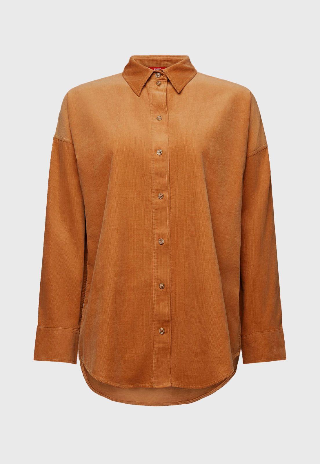 Blusa Camisera Oversize De Pana Mujer Esprit-3