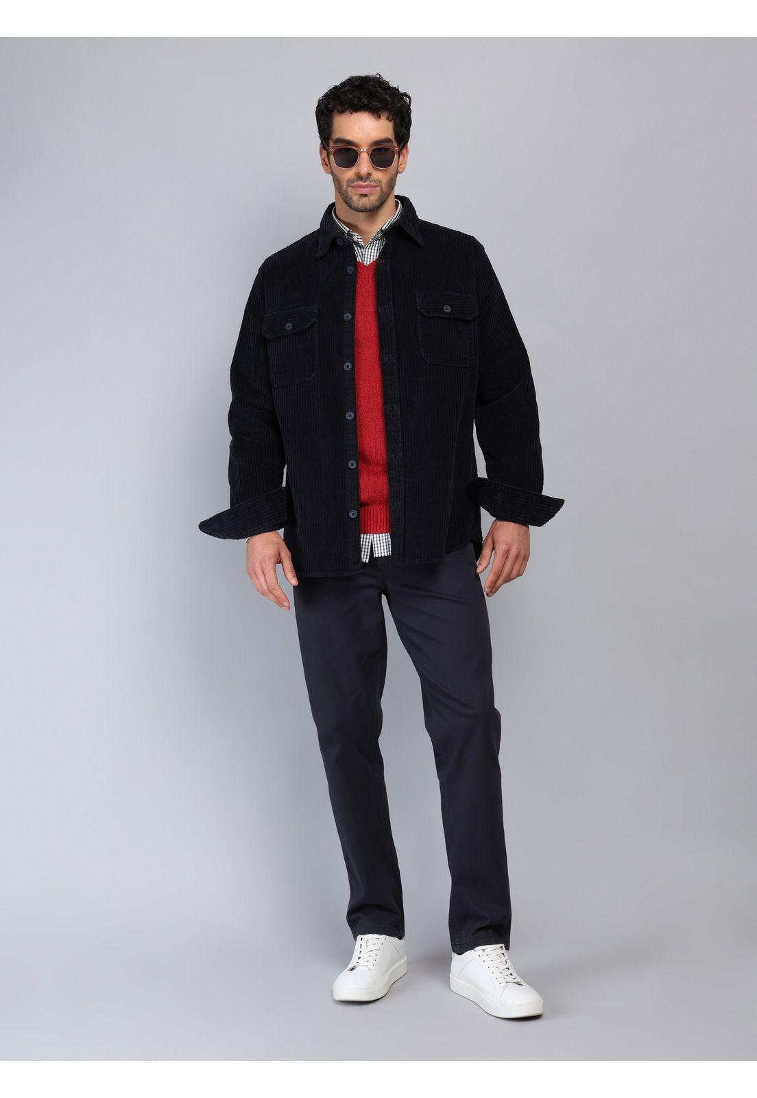 Overshirt Stone Wash Regular Fit Azul Marino Piero Butti PBCIG32NB-3