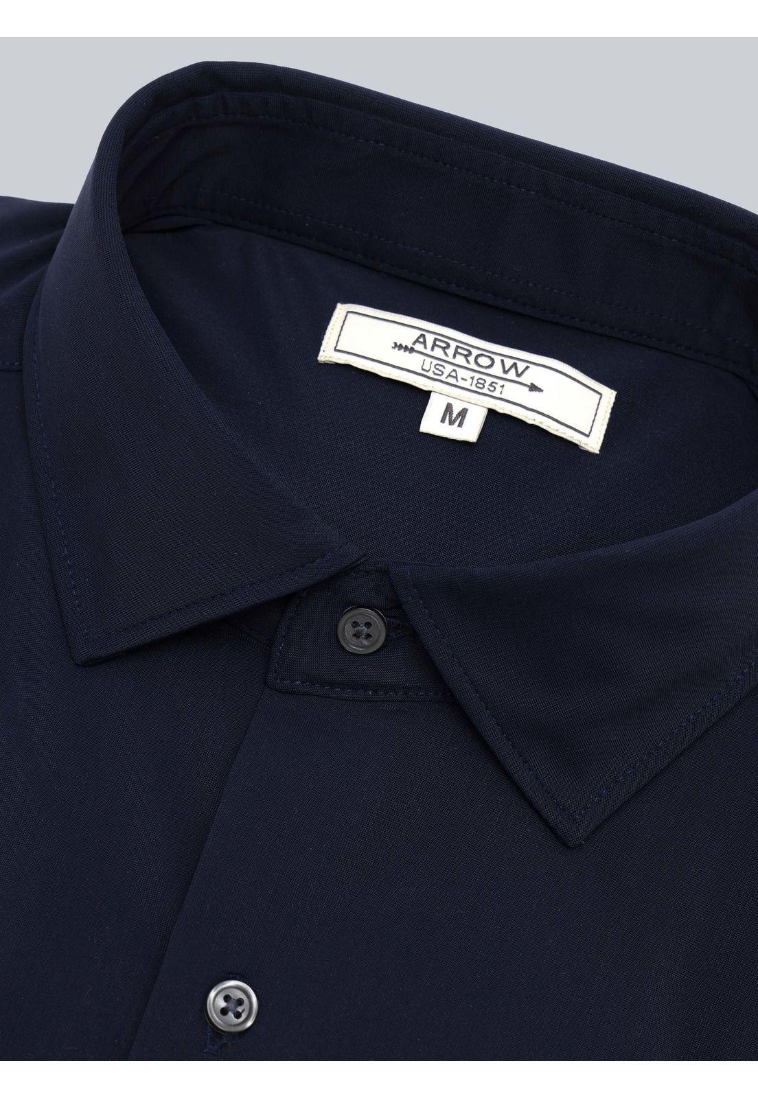 Camisa Ultra Spandex Regular Fit Azul Marino Arrow CM33055NB-6