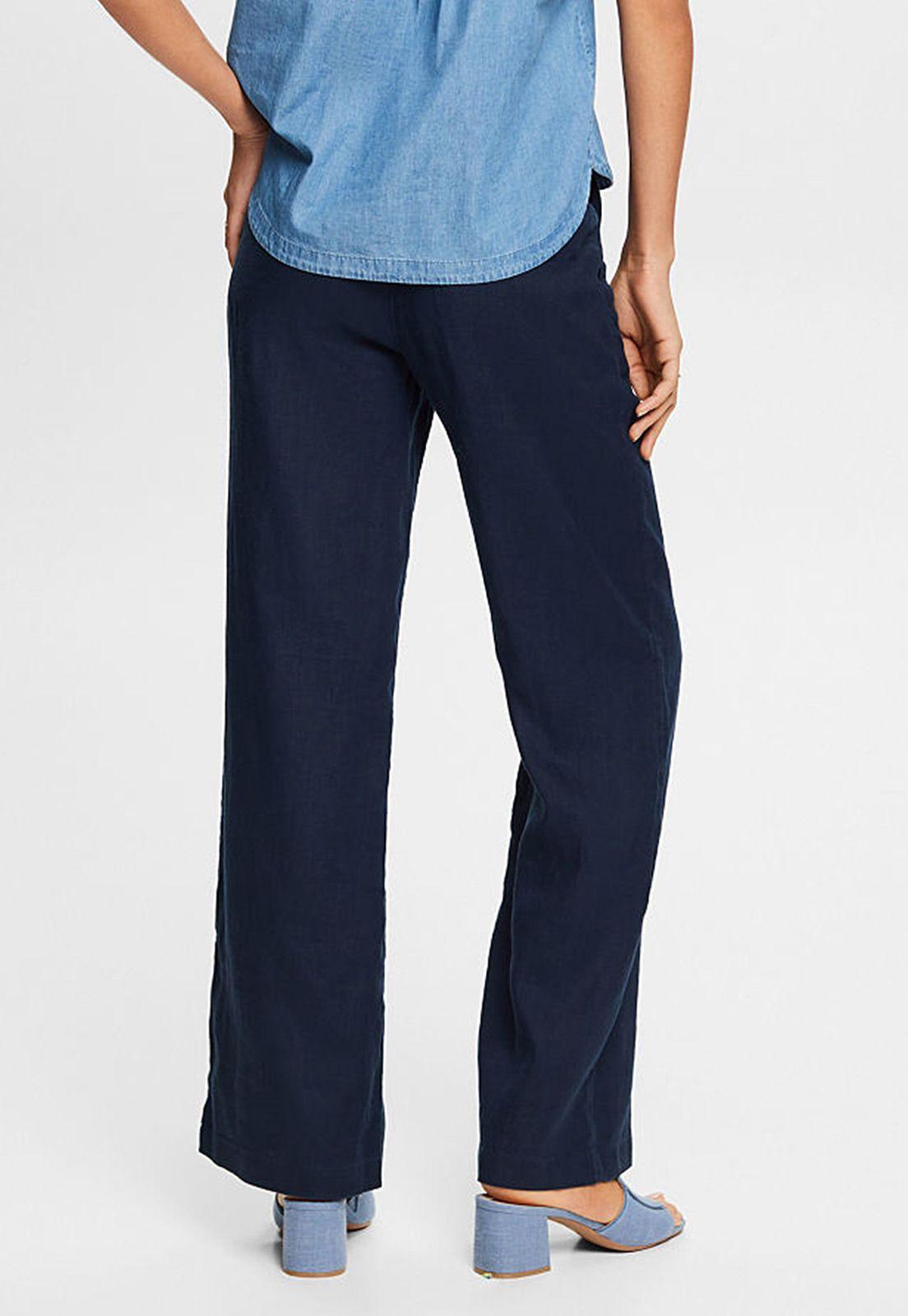 Pantalón Wide Leg De Lino Mujer Esprit 034EE1B340-1