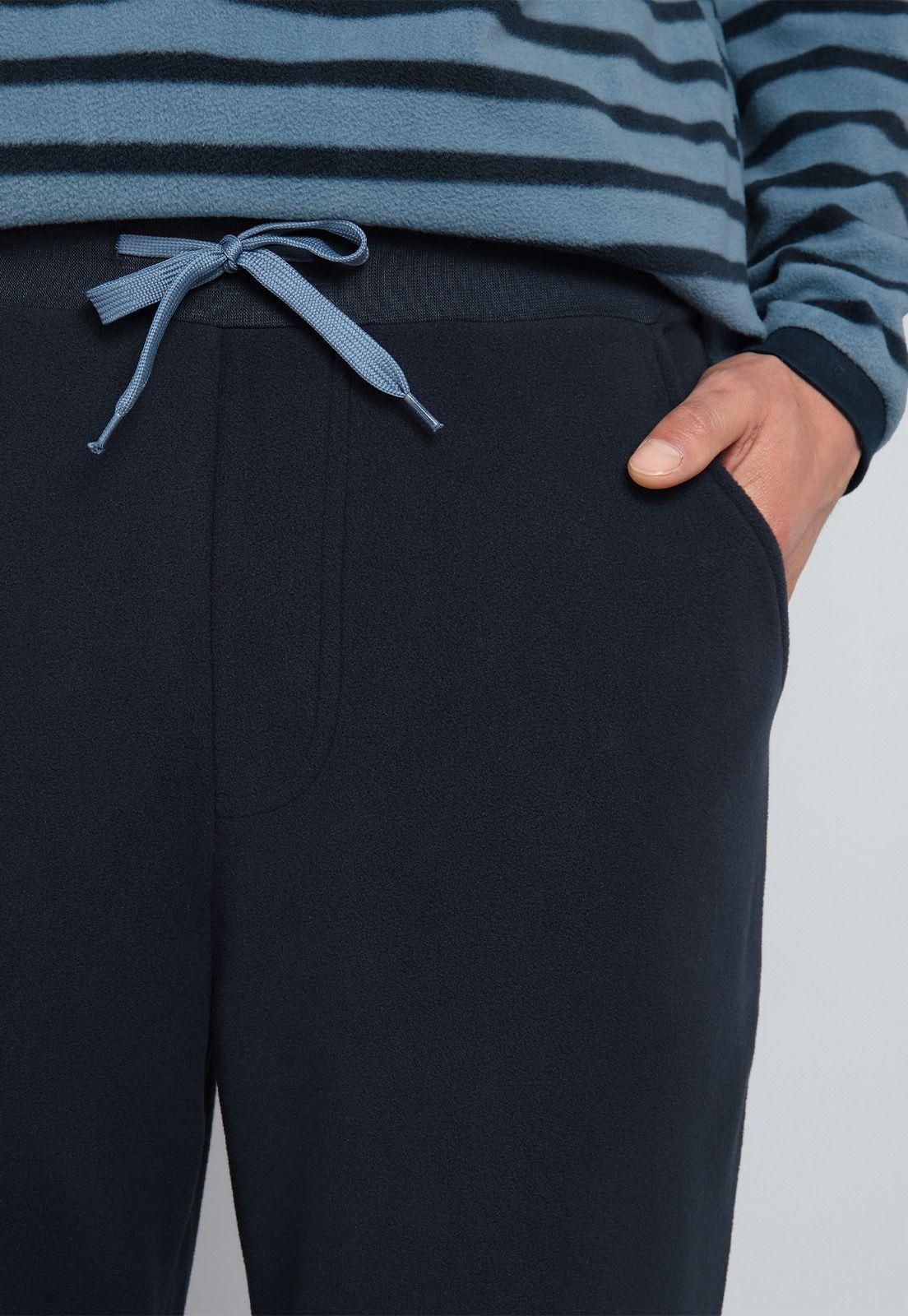 Pijama Hombre Arrow Polar Rayas Manga Larga-5