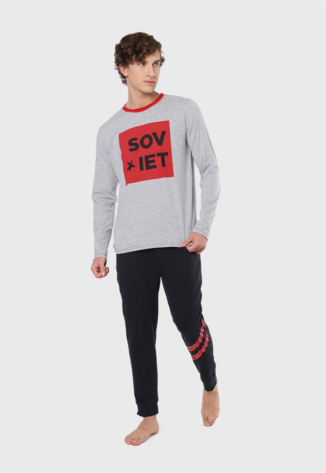Pijama Hombre Manga Larga Soviet SPH2W03GR-0