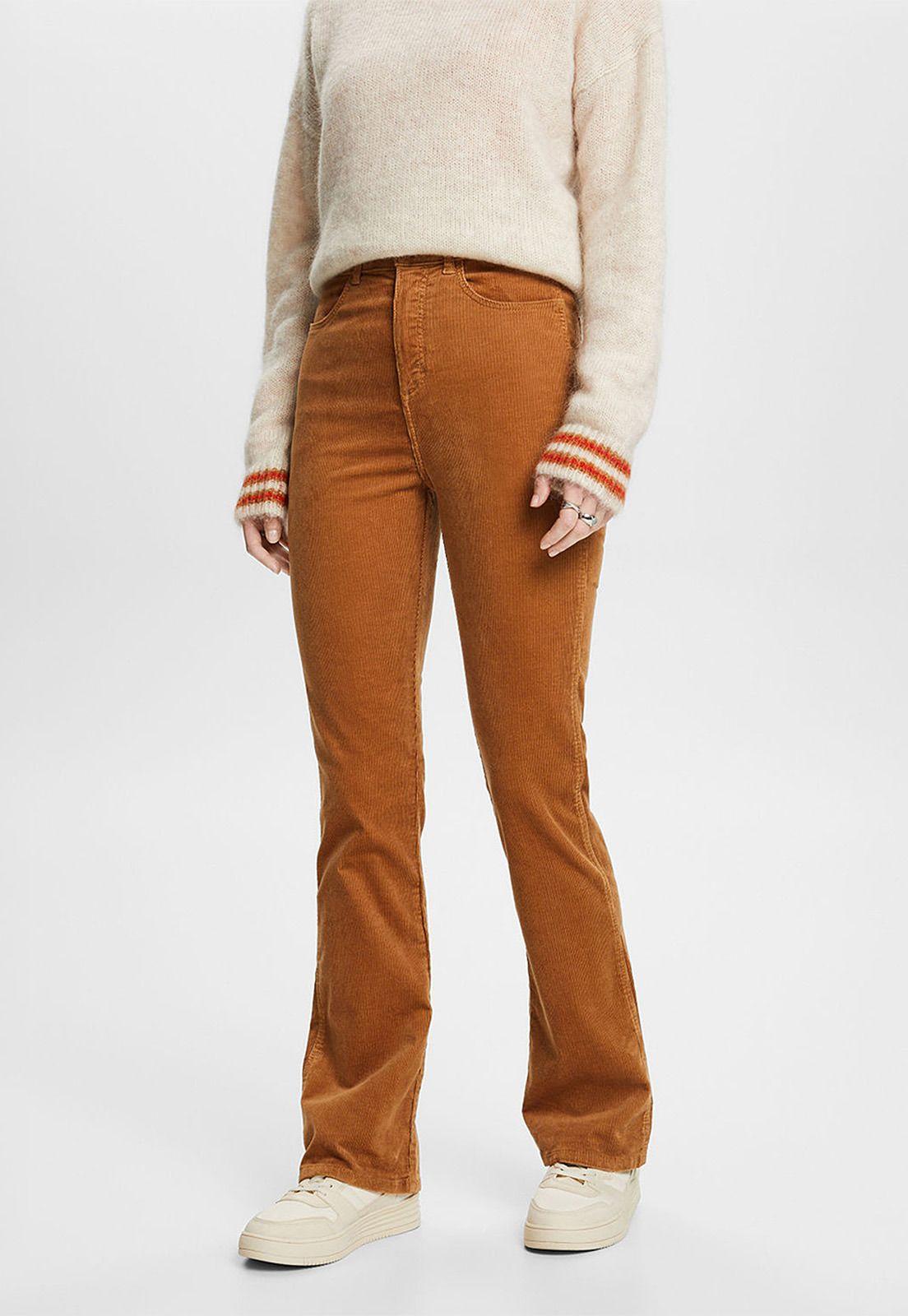 Pantalón De Pana De Tiro Alto Mujer Esprit 093CC1B311-0
