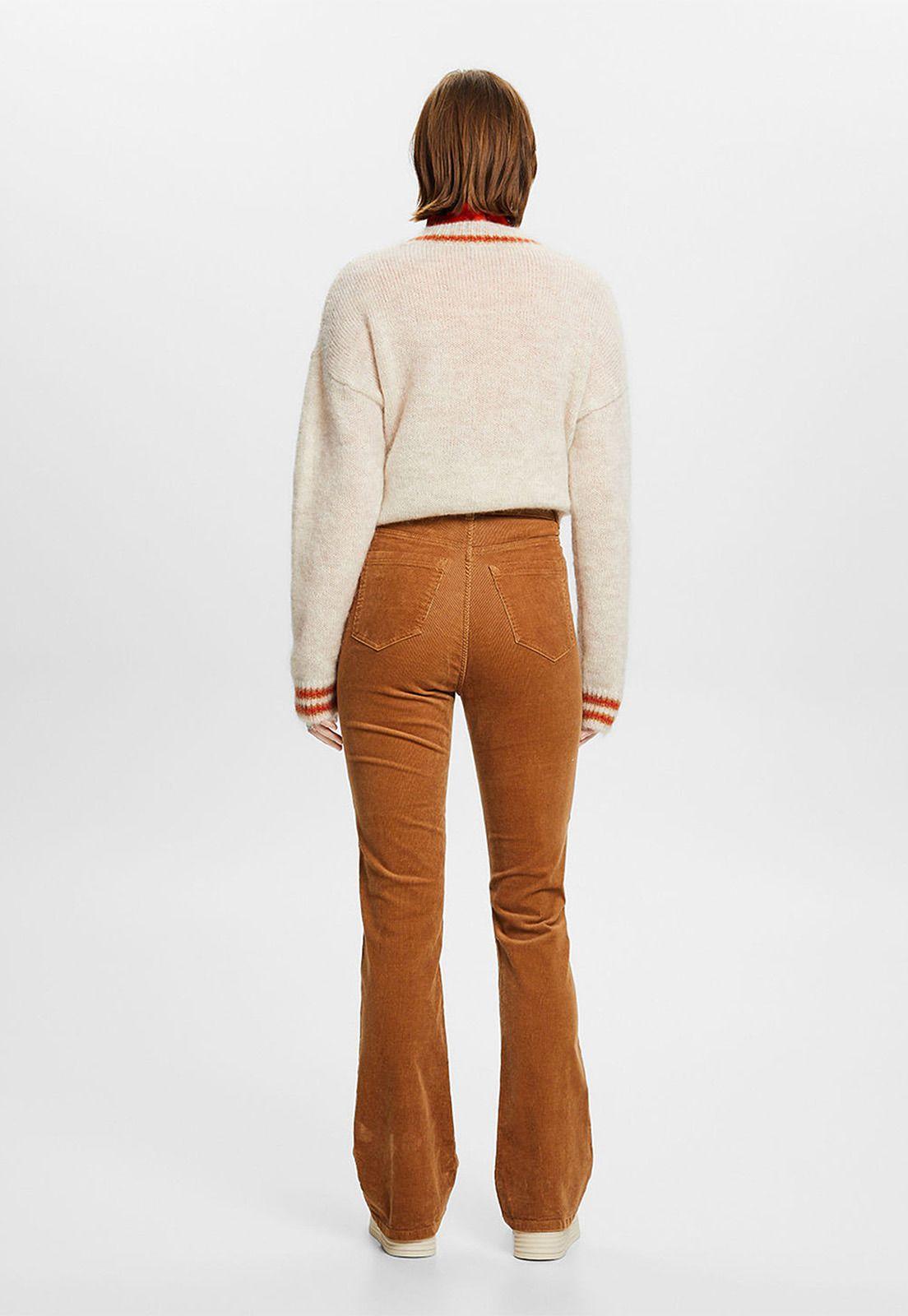 Pantalón De Pana De Tiro Alto Mujer Esprit 093CC1B311-1