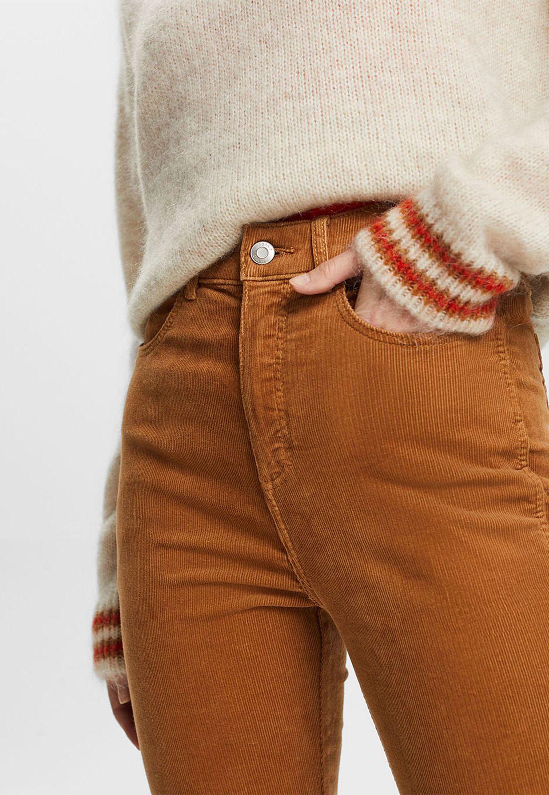 Pantalón De Pana De Tiro Alto Mujer Esprit 093CC1B311-2