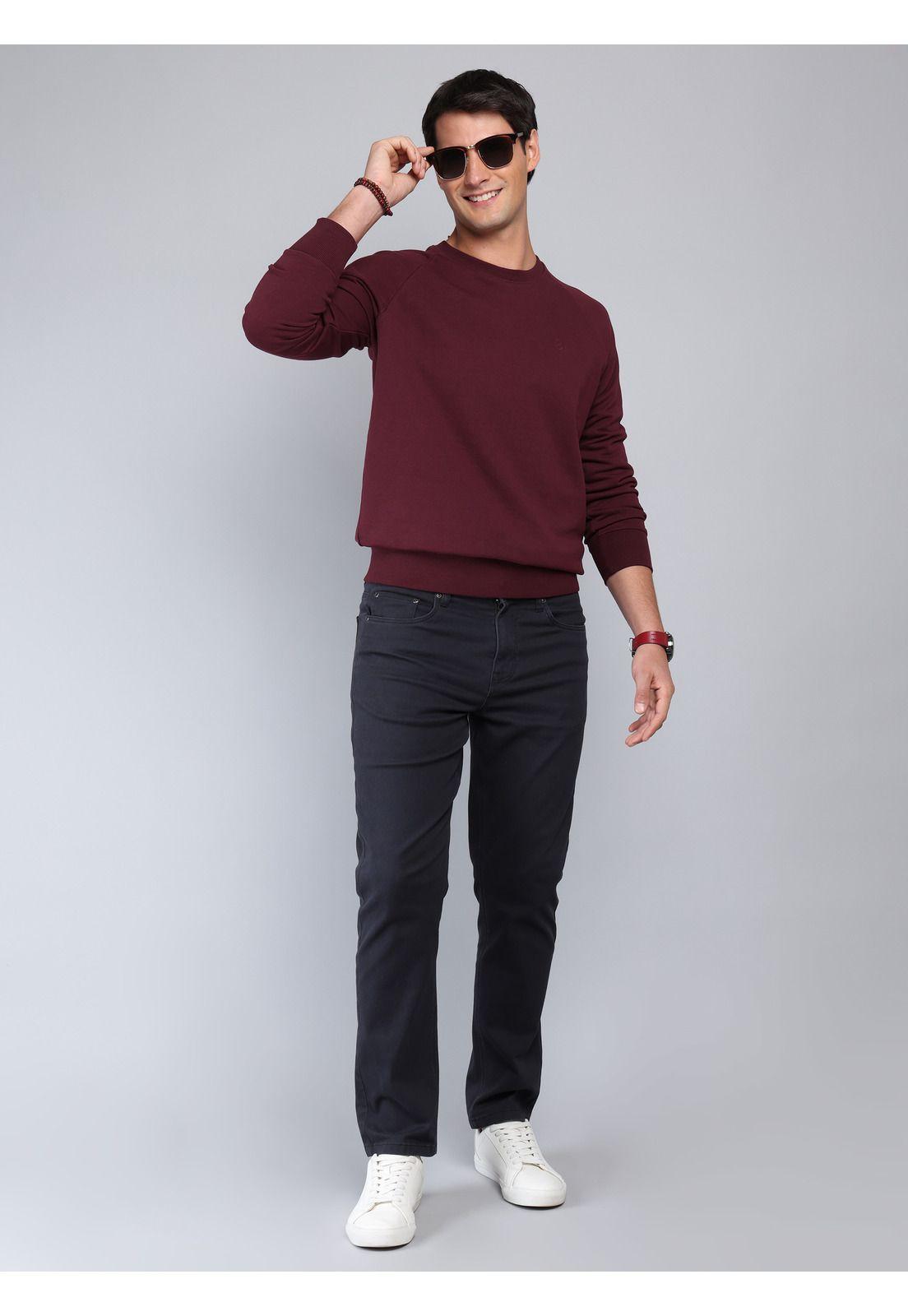 Polerón Cuello Redondo Regular Fit Burdeo Piero Butti PBCIJ92BU-3