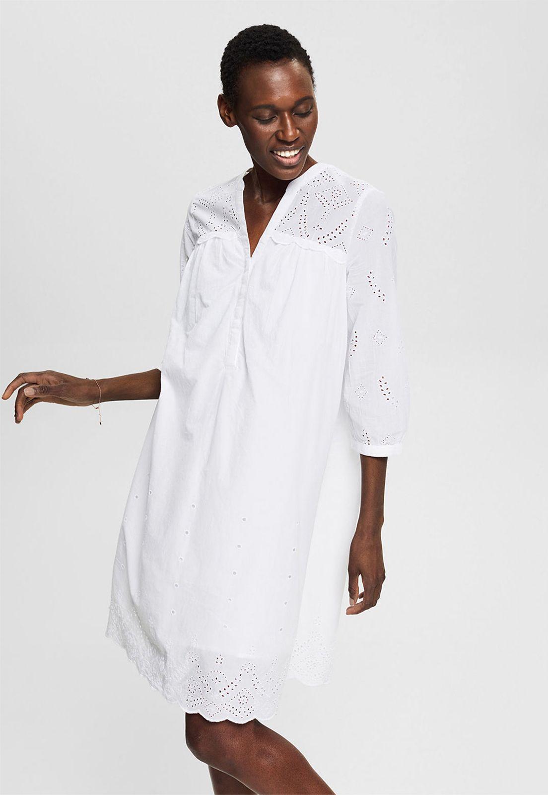 Vestido Con Encaje Calado Esprit-2