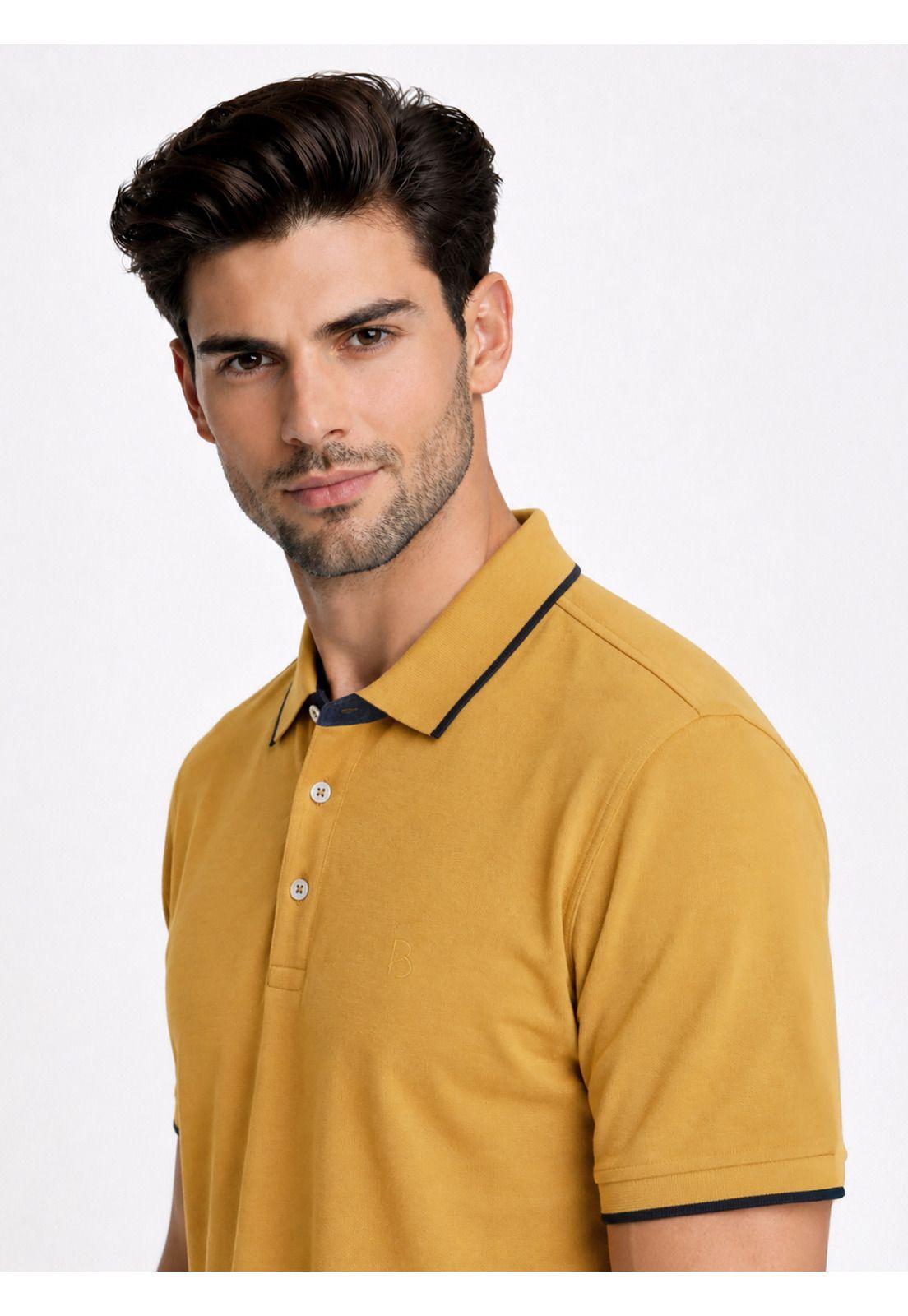 Polera Pique Regular Fit Mostaza Piero Butti PBDVK53MT-2