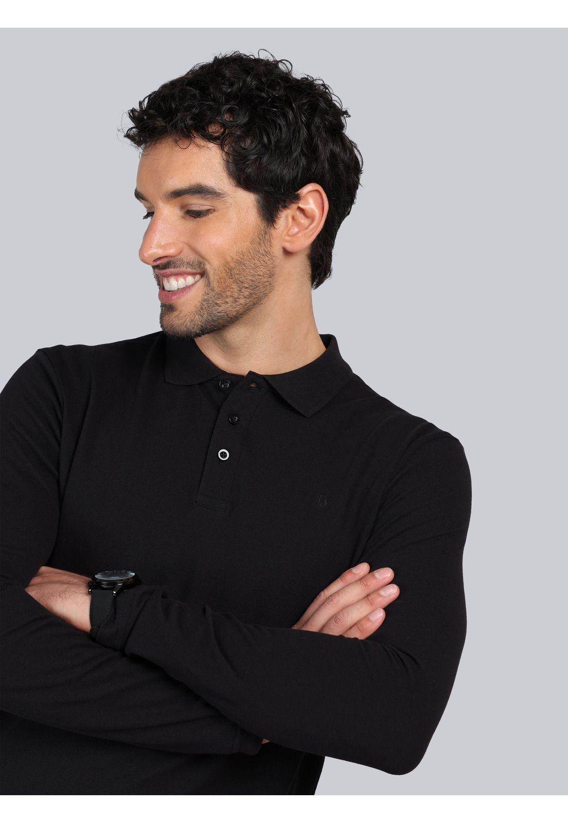 Polera Piqué Regular Fit Negro Piero Butti PBCIK95NE-2