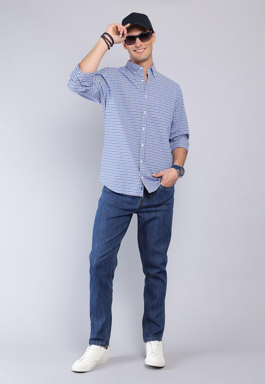 Camisa Diseño Cuadros Spandex Arrow CM32010NB-3