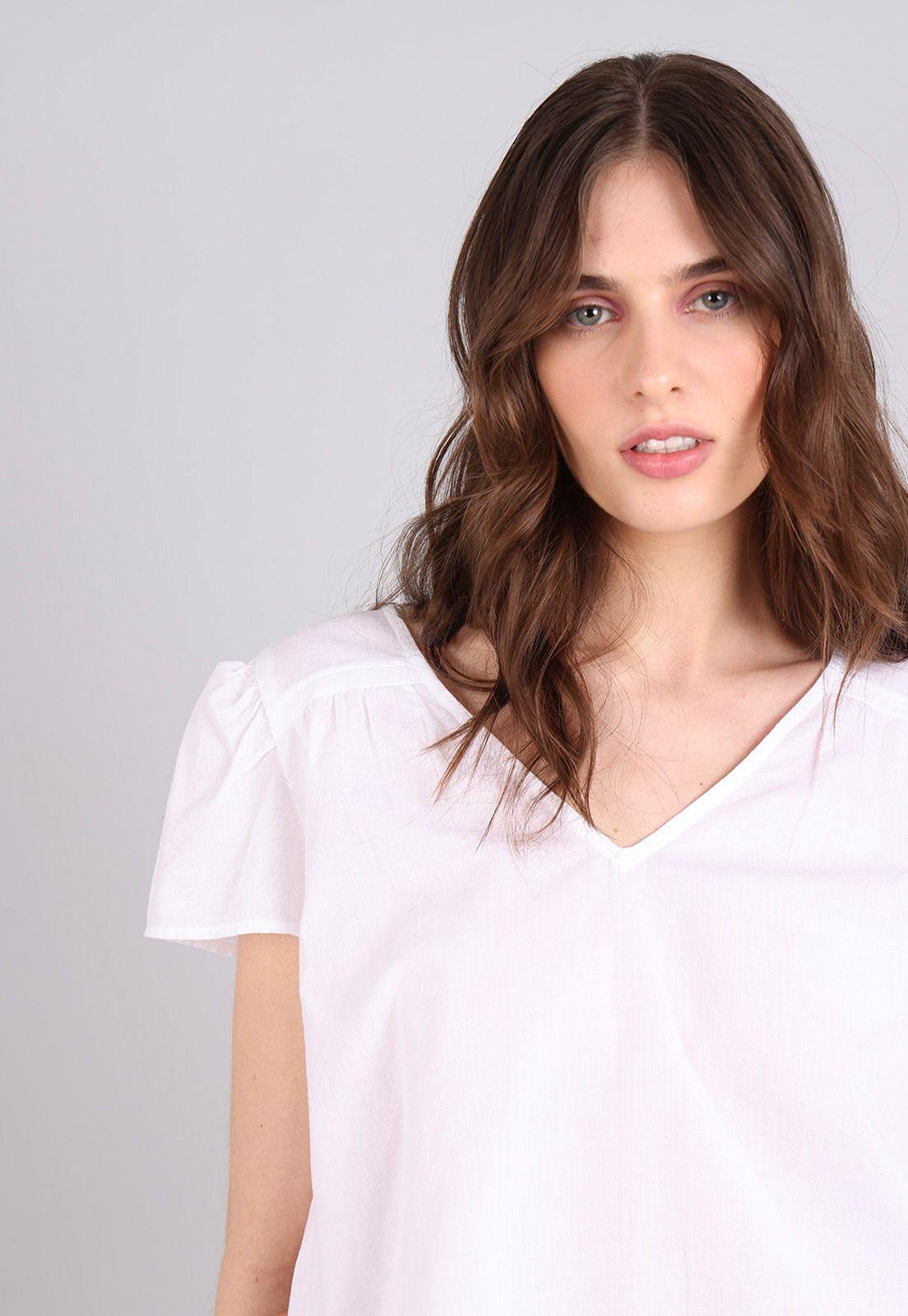 Blusa Con Cuello En V Mujer Esprit-3