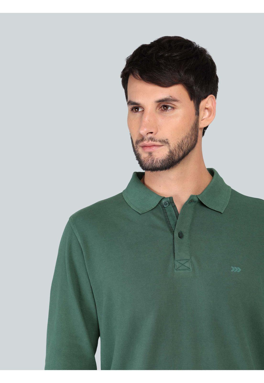 Polera Pique Stone Wash Regular Fit Verde Arrow PO33072VE-2
