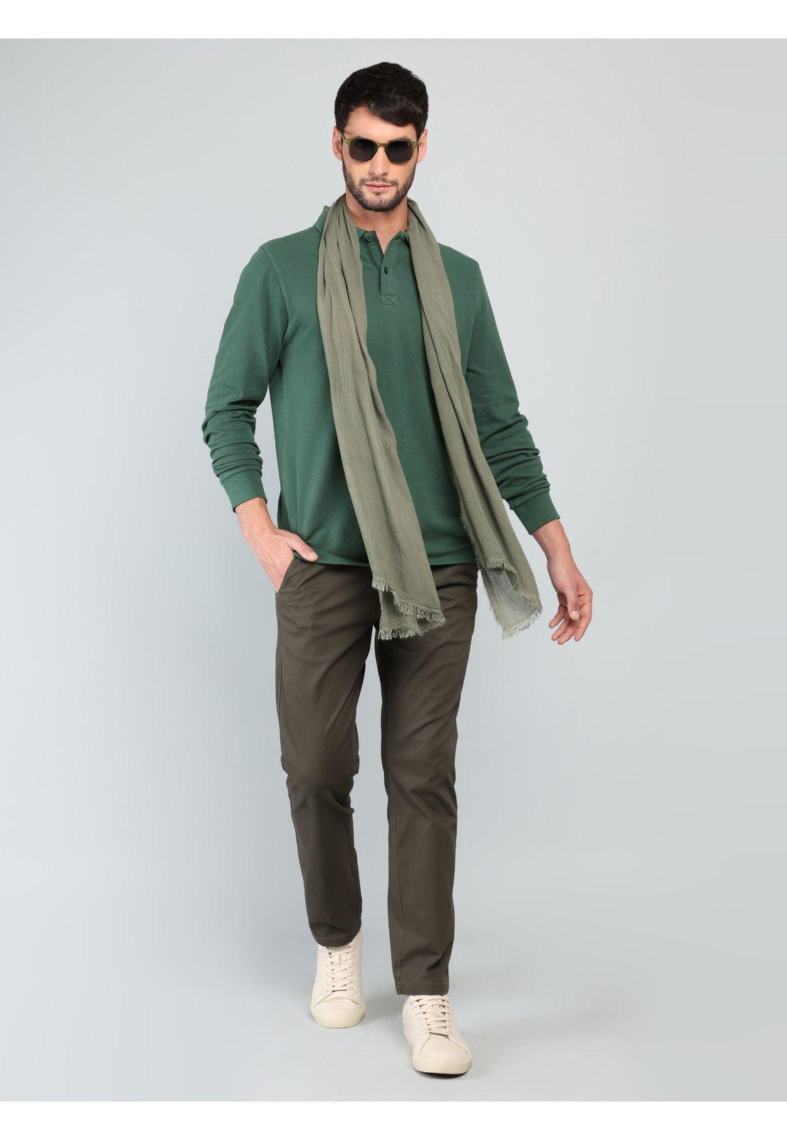 Polera Pique Stone Wash Regular Fit Verde Arrow PO33072VE-3