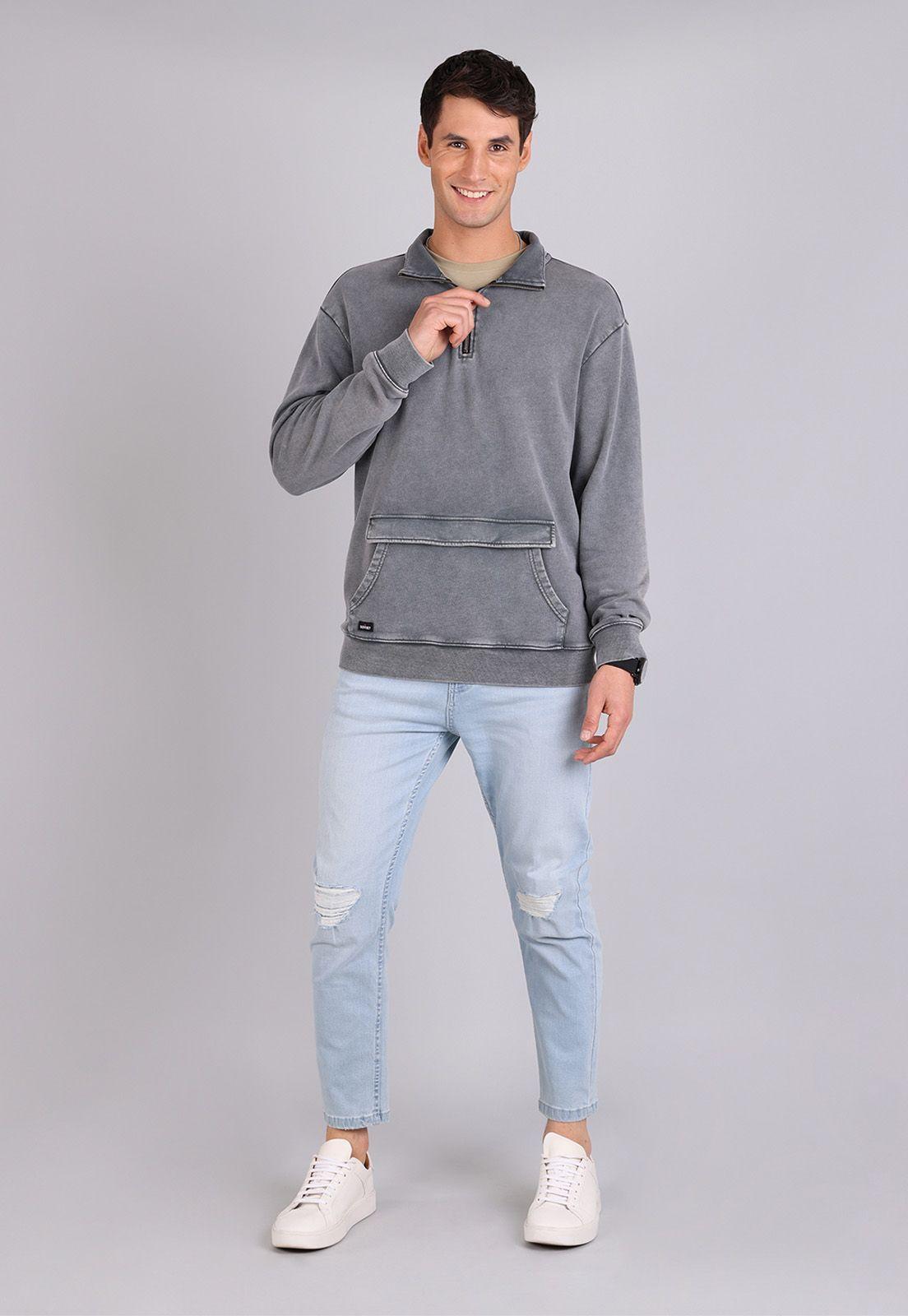 Poleron Half Zipper Hombre Soviet-3