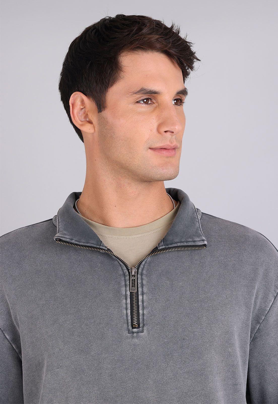 Poleron Half Zipper Hombre Soviet SPLH670GR-2