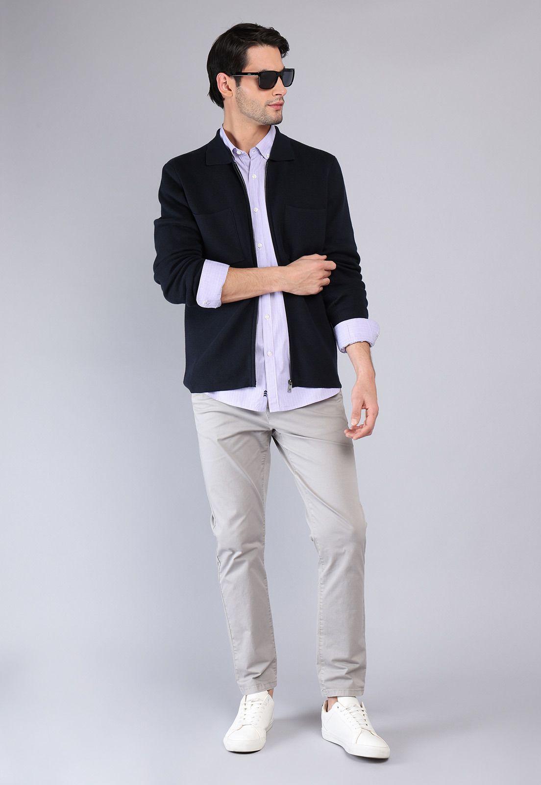 Sweater Liso Con Cierre Arrow SW32039NB-3