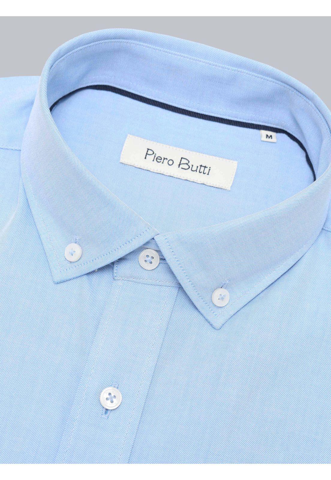 Camisa Texturada Tailored Fit Celeste Piero Butti PBCIF04CE-4