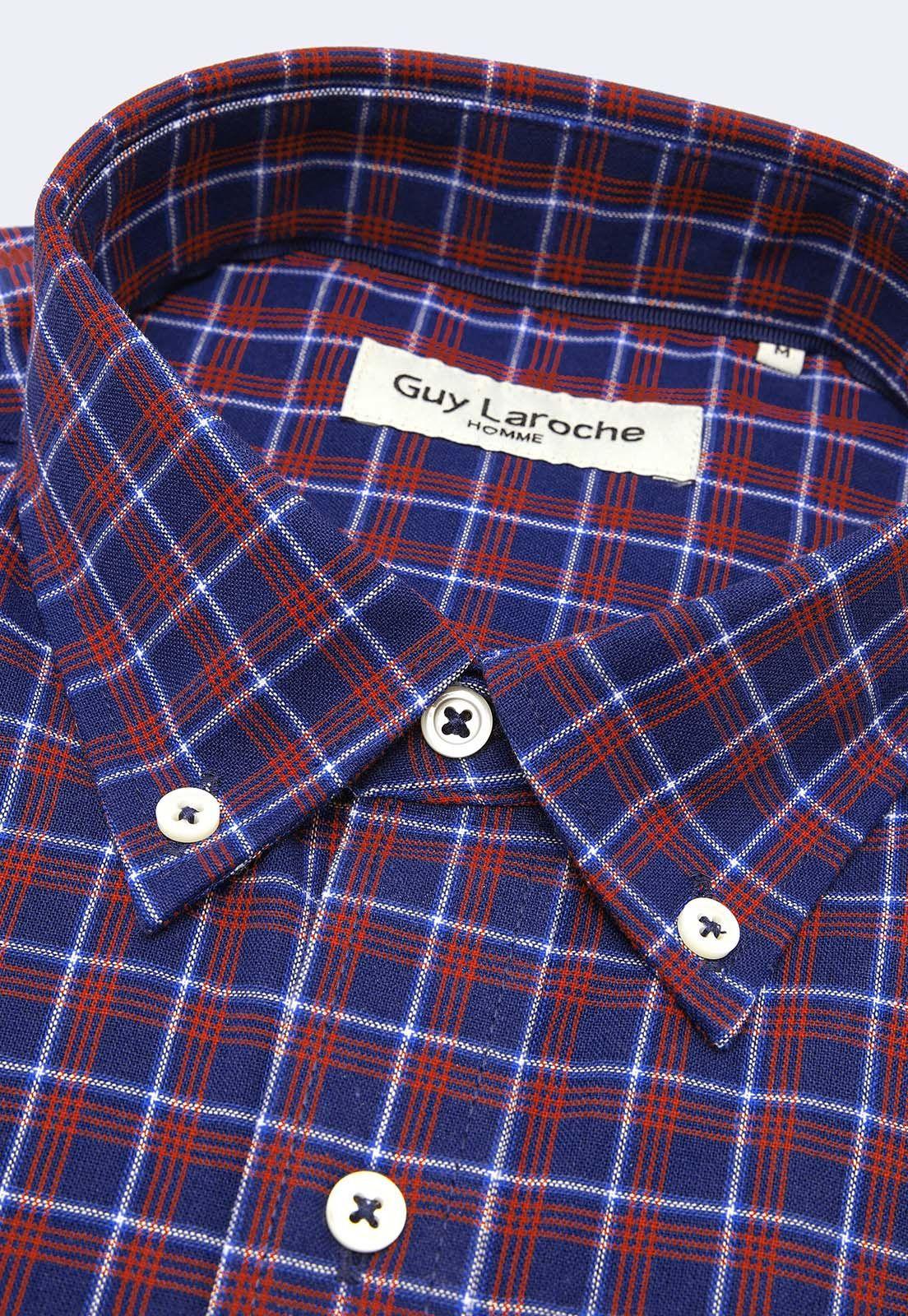 Camisa Cuadros Manga Larga Guy Laroche GLBIF49NB-4