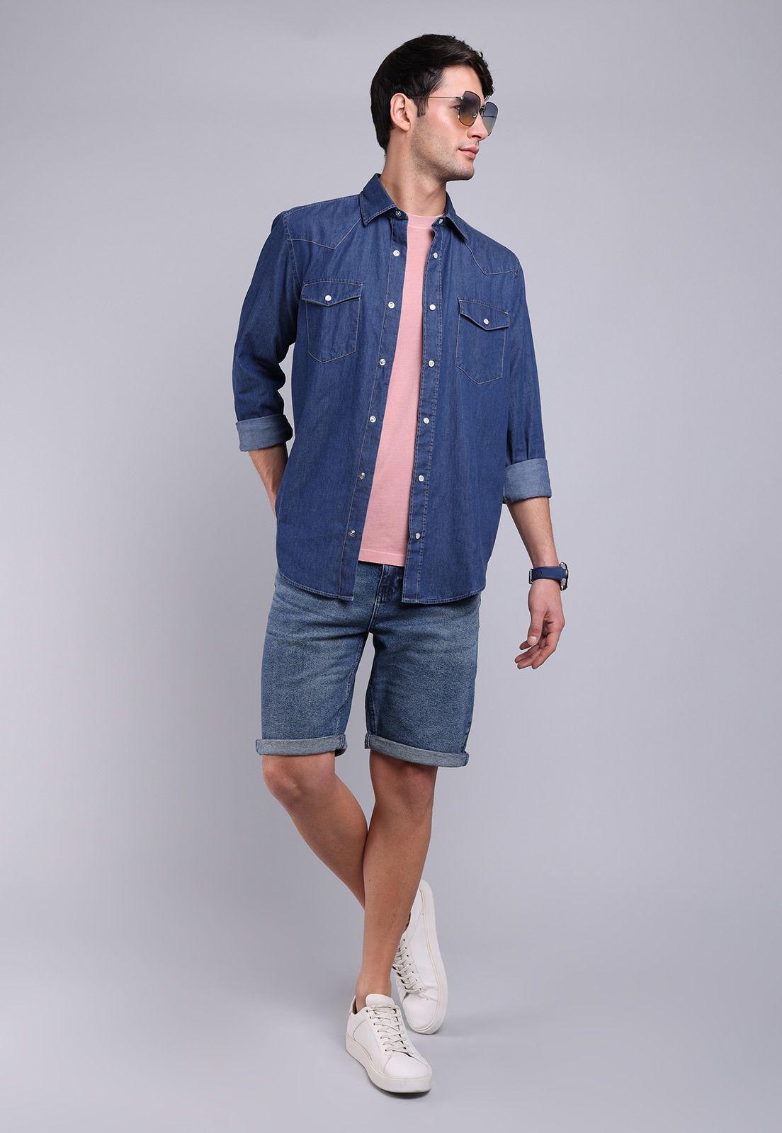 Camisa Denim Manga Larga Soviet BVSHF21NB-3