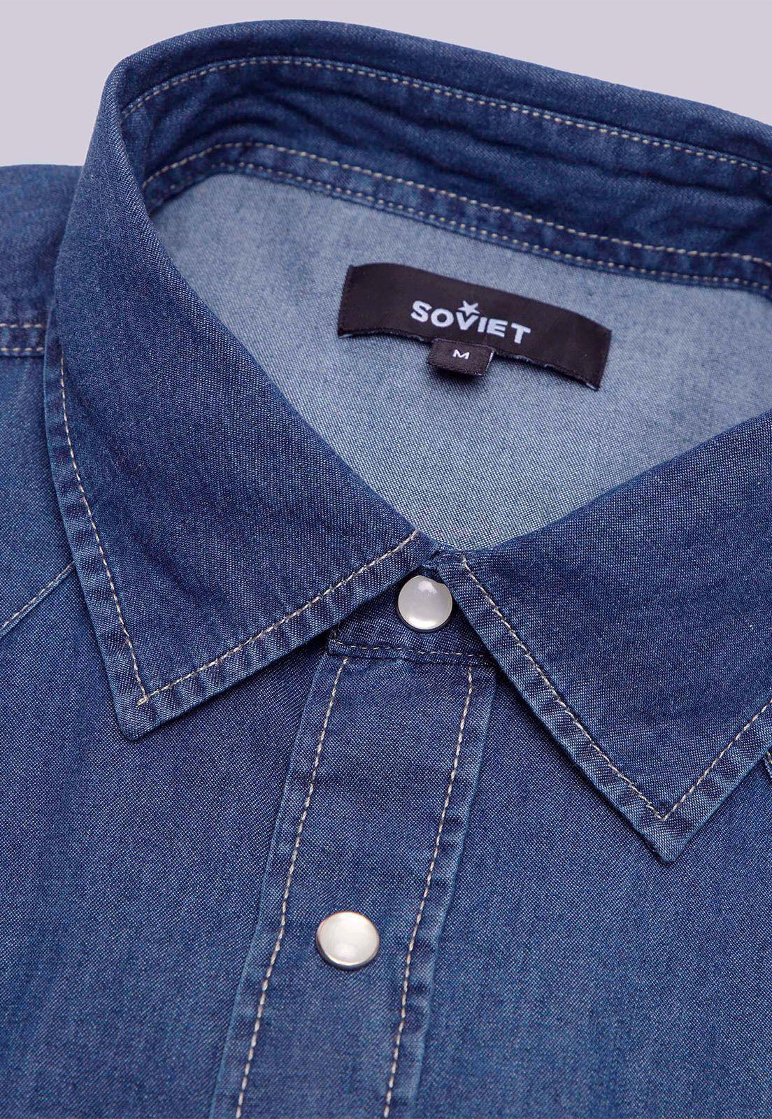 Camisa Denim Manga Larga Soviet BVSHF21NB-5