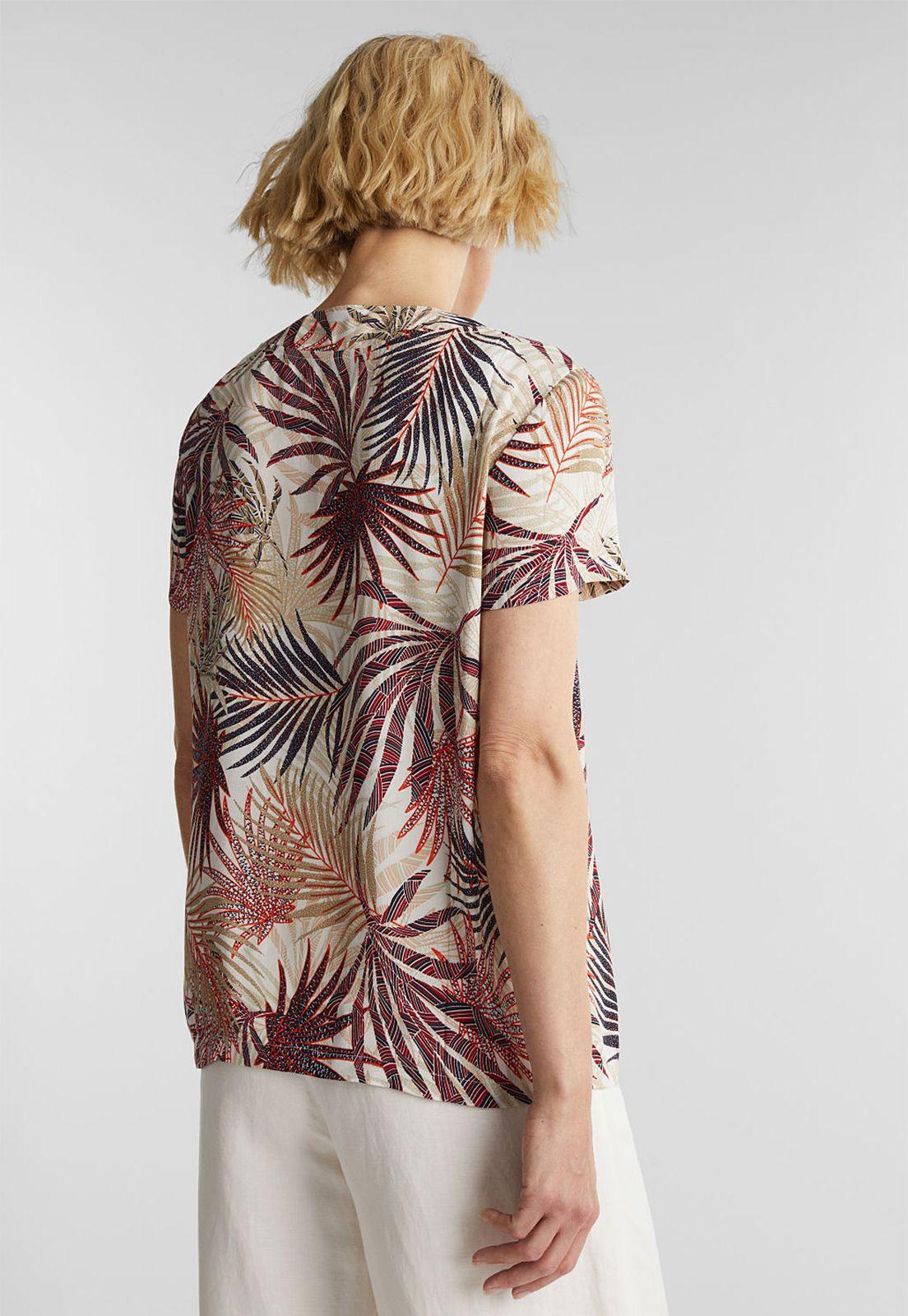 Blusa Con Estampado De Palmeras Esprit-1
