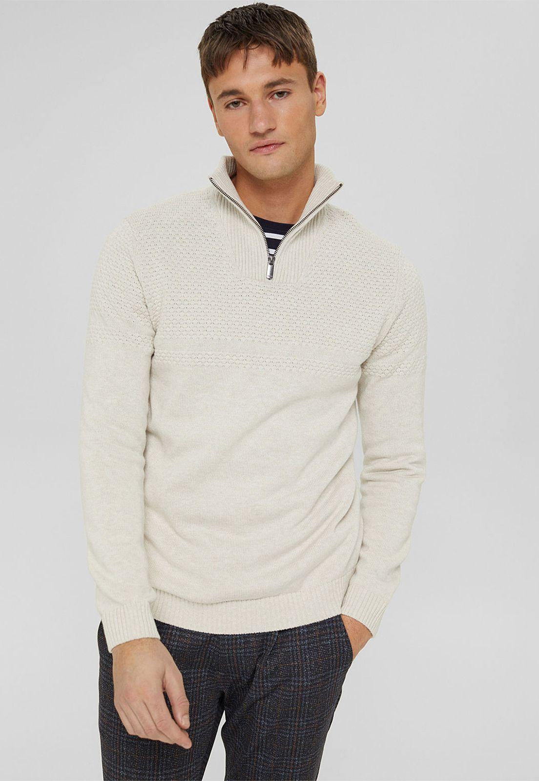 Sweater hombre cuello alto con cierre Esprit invierno-0