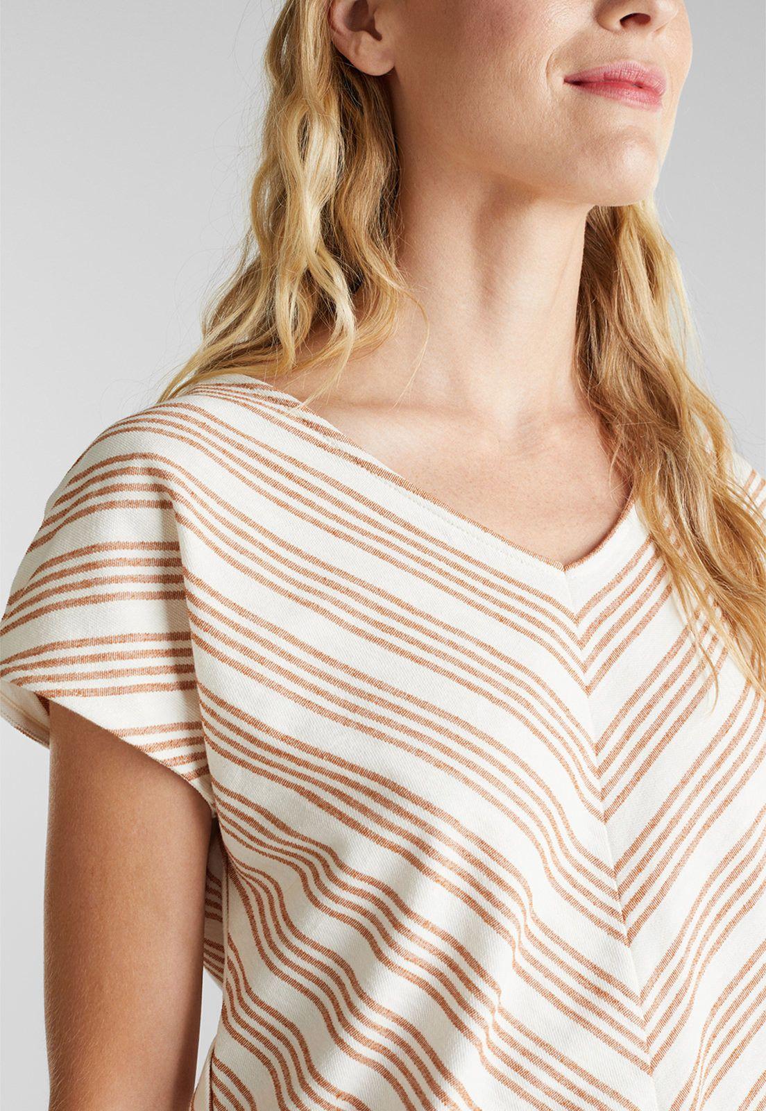 Polera De Algodón Orgánico Con Lino Esprit-2