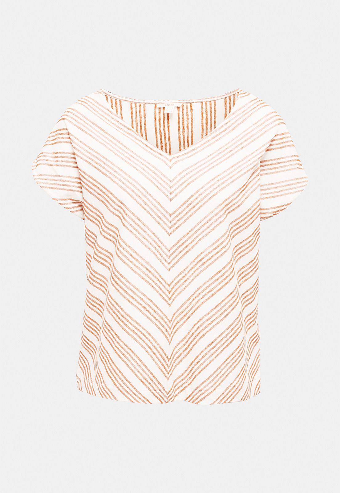 Polera De Algodón Orgánico Con Lino Esprit-3