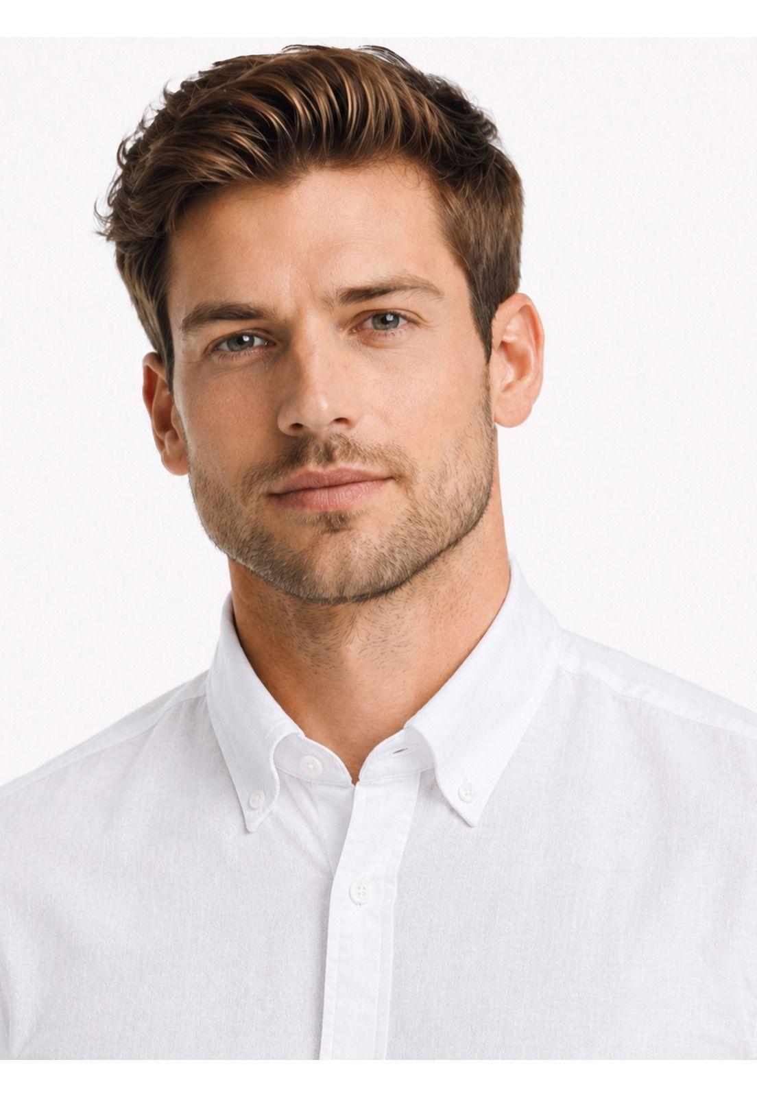 Camisa Lino Algodón Regular Fit Blanco Arrow CM34060BL-2