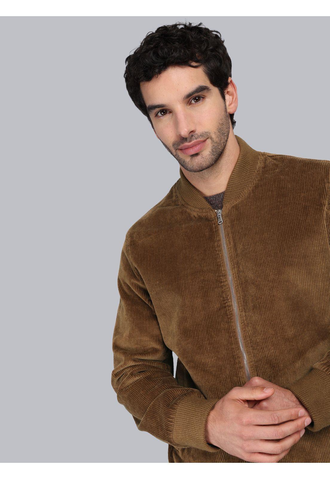 Chaqueta Bomber Cotelé Regular Fit Café Piero Butti PBCIG30CA-2