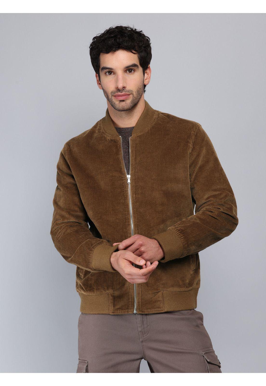 Chaqueta Bomber Cotelé Regular Fit Café Piero Butti PBCIG30CA-5