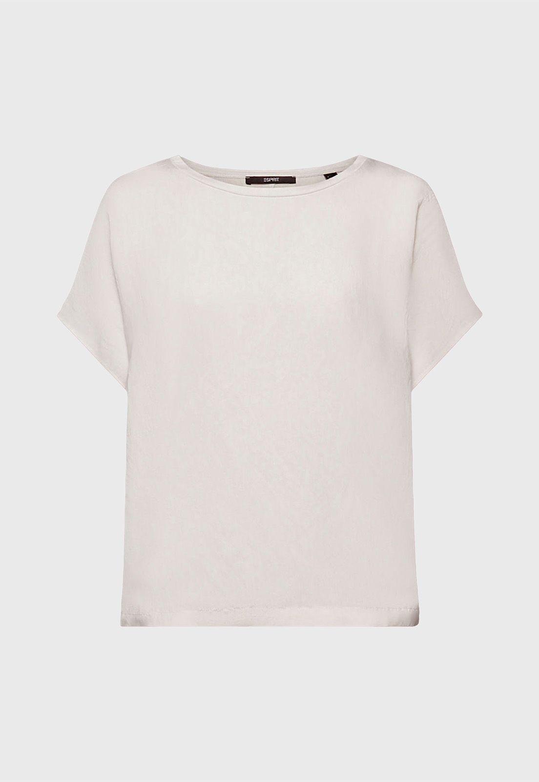 Polera De Diferentes Tejidos Mujer Esprit Verde claro-3