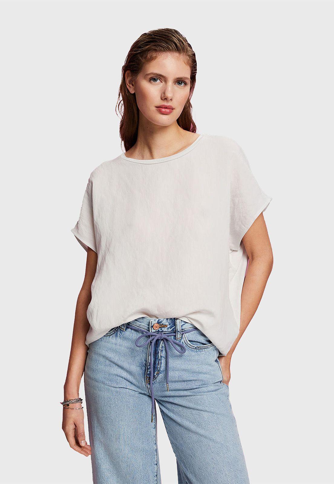 Polera De Diferentes Tejidos Mujer Esprit Verde claro-0
