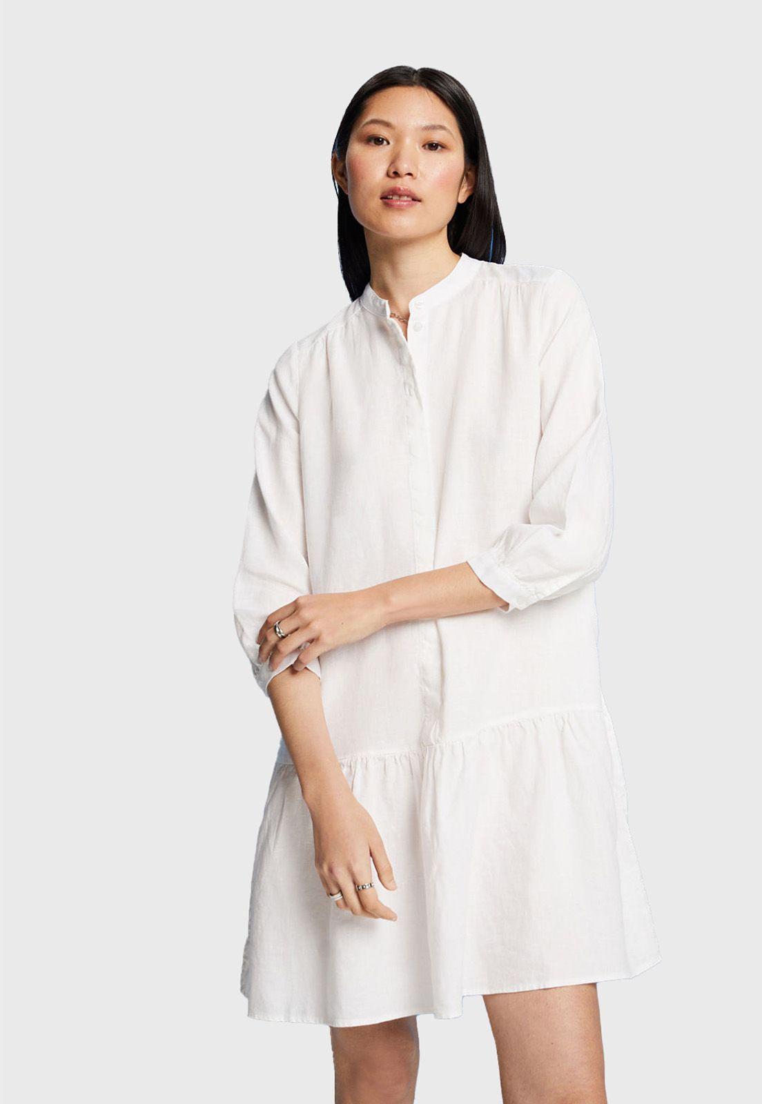 Minivestido Camisero Con Mangas Mujer Esprit-0
