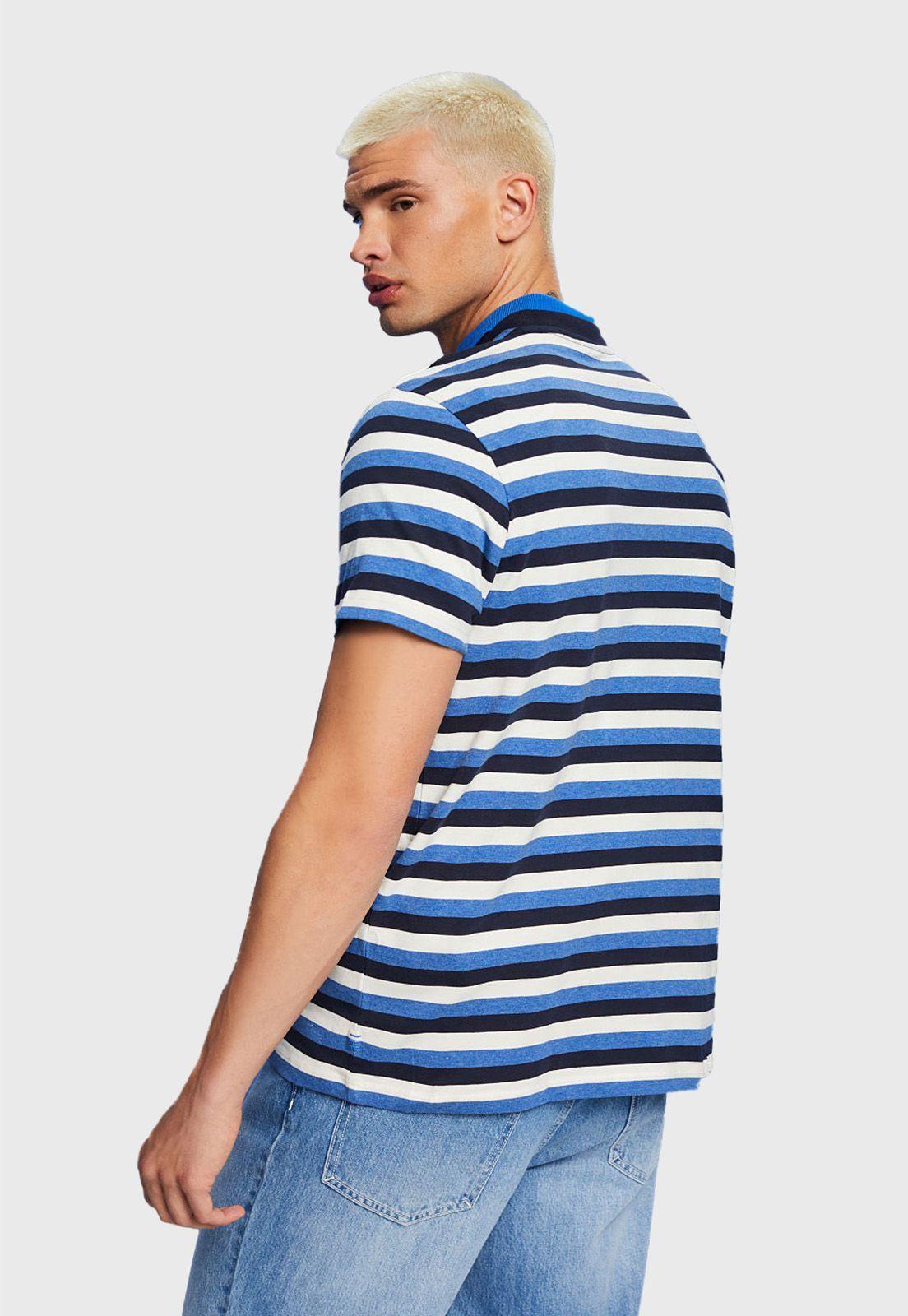 Polera A Rayas Tricolor Hombre Esprit Azul marino-1